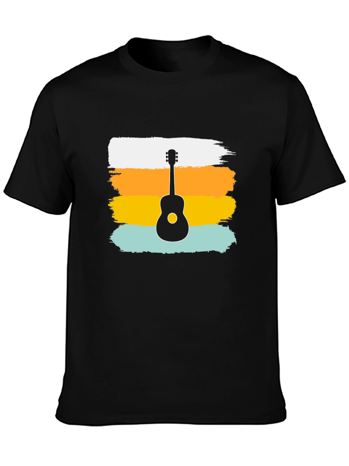 Retro Guitar Silhouette Tee - Cool Graphic Design