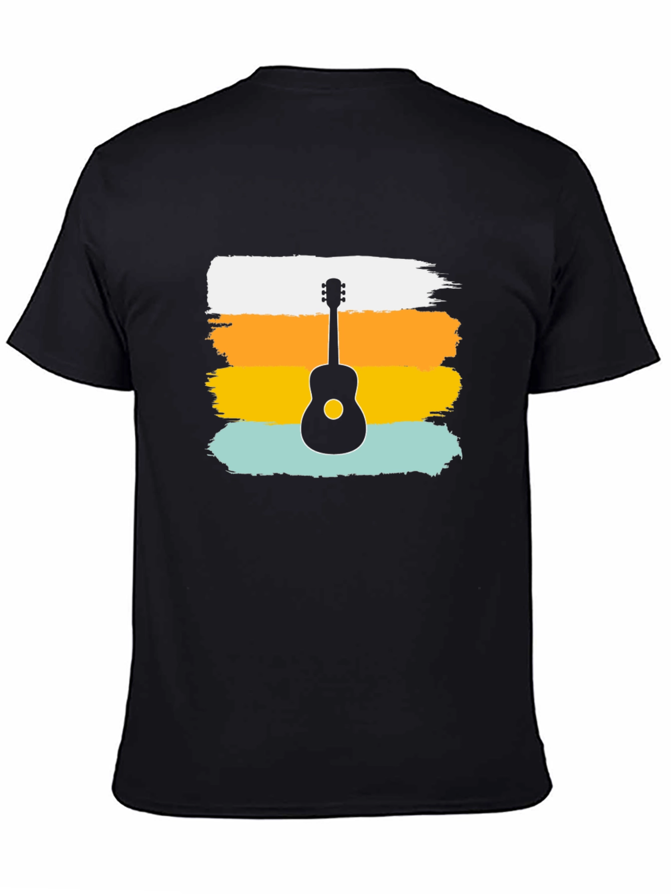 Retro Guitar Silhouette Tee - Cool Graphic Design