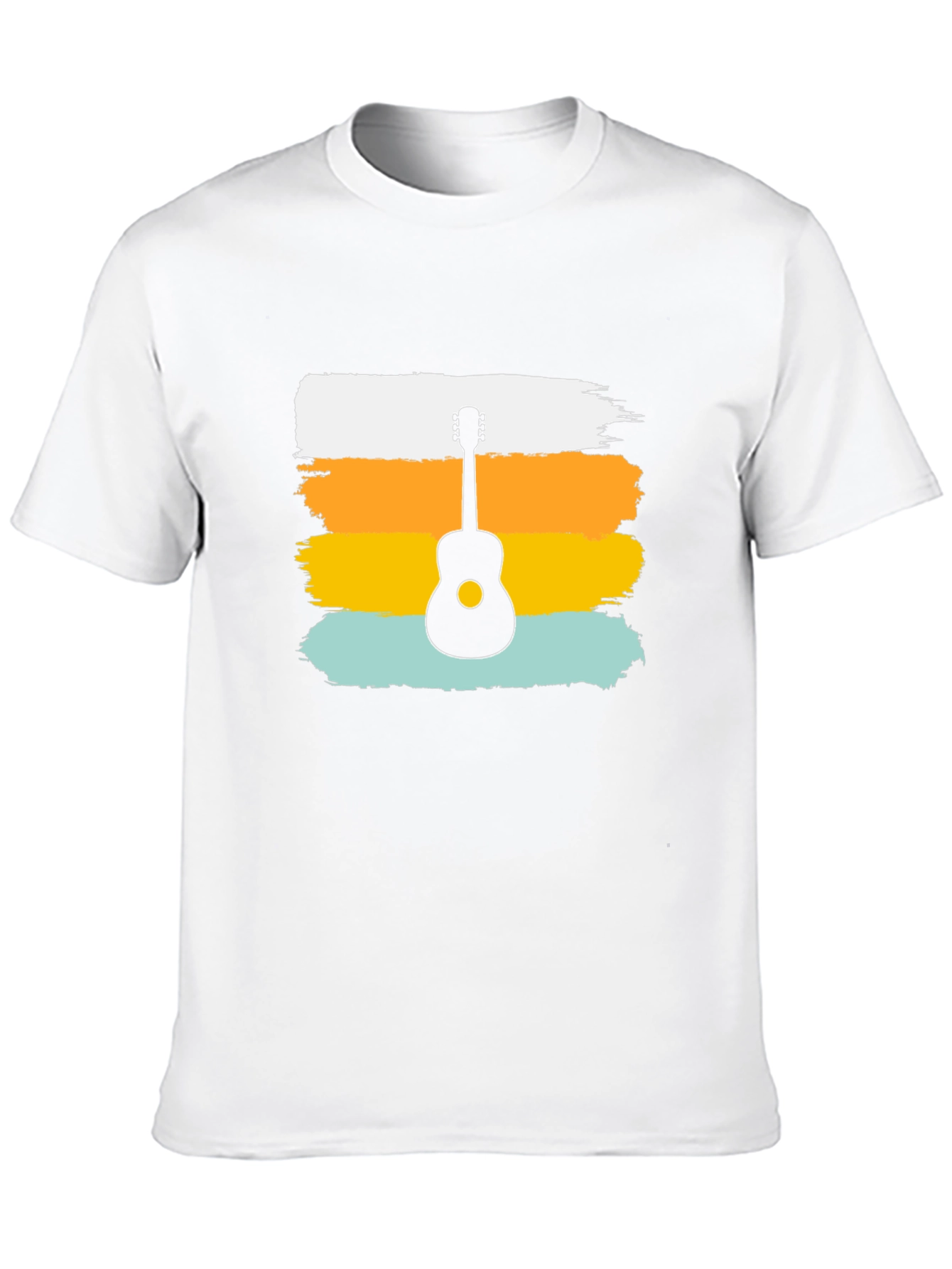 Retro Guitar Silhouette Tee - Cool Graphic Design