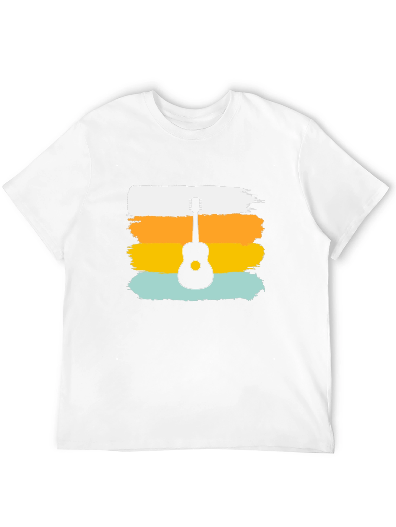 Retro Guitar Silhouette Tee - Cool Graphic Design