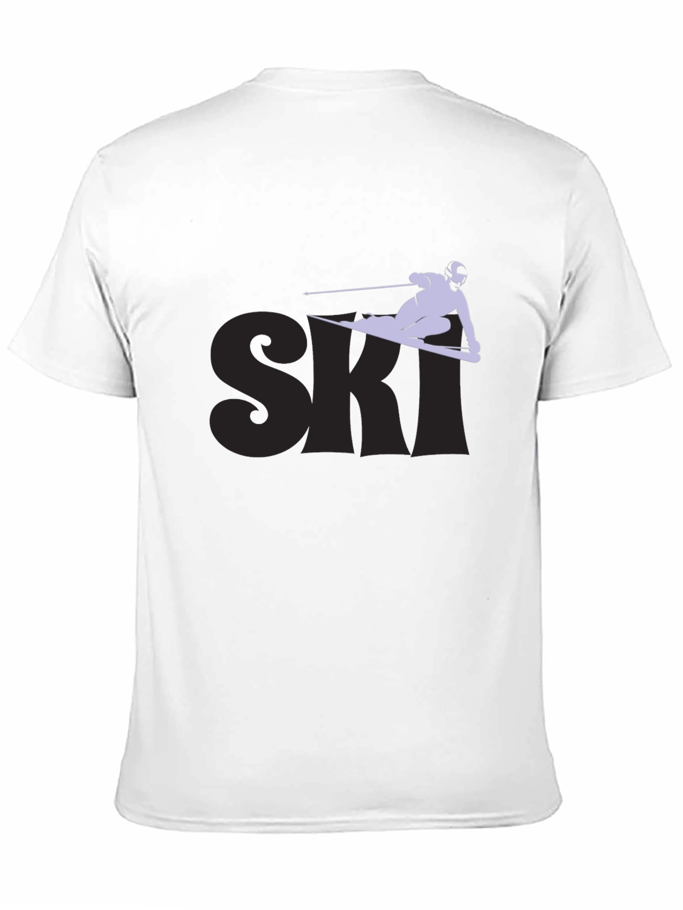 Ski Graphic Tee - Black Cotton Blend T-Shirt