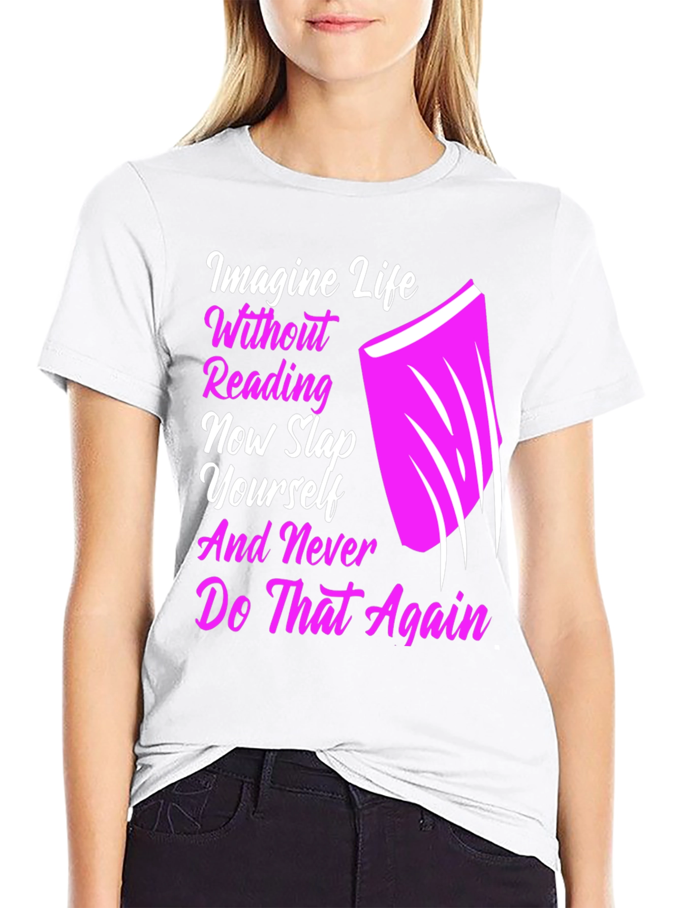 Reading Slap Graphic Tee - Book Lover Shirt