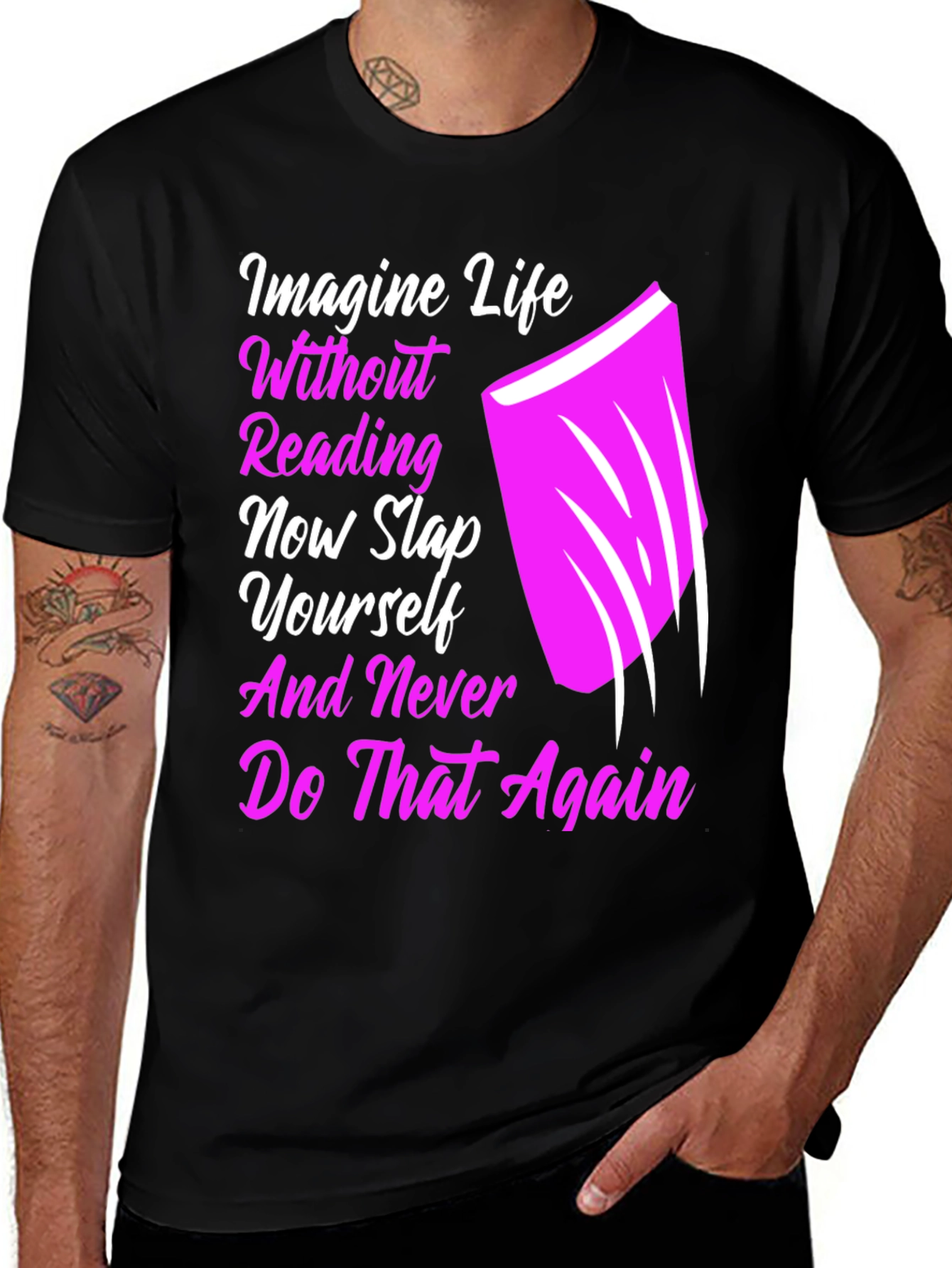Reading Slap Graphic Tee - Book Lover Shirt