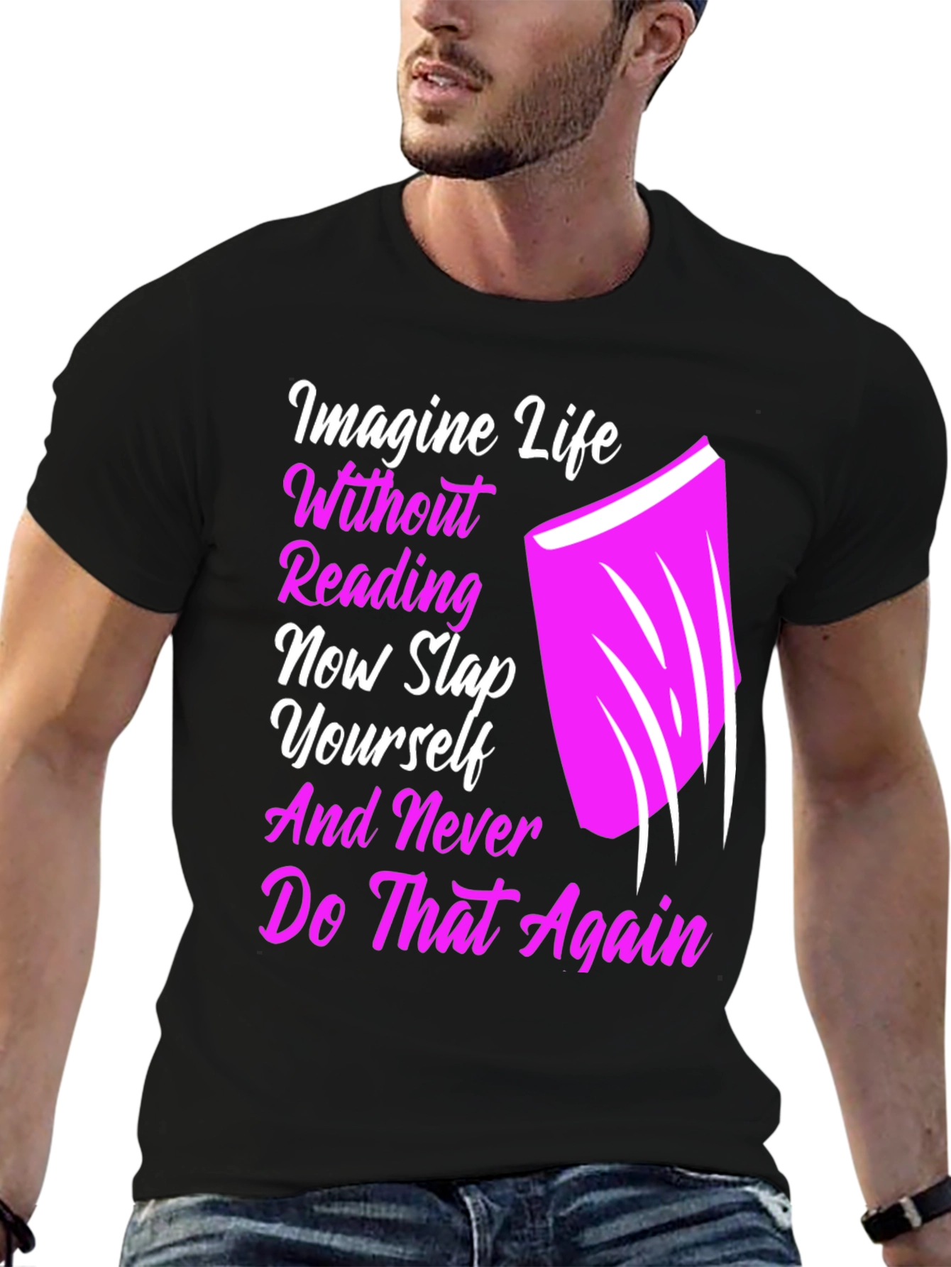 Reading Slap Graphic Tee - Book Lover Shirt