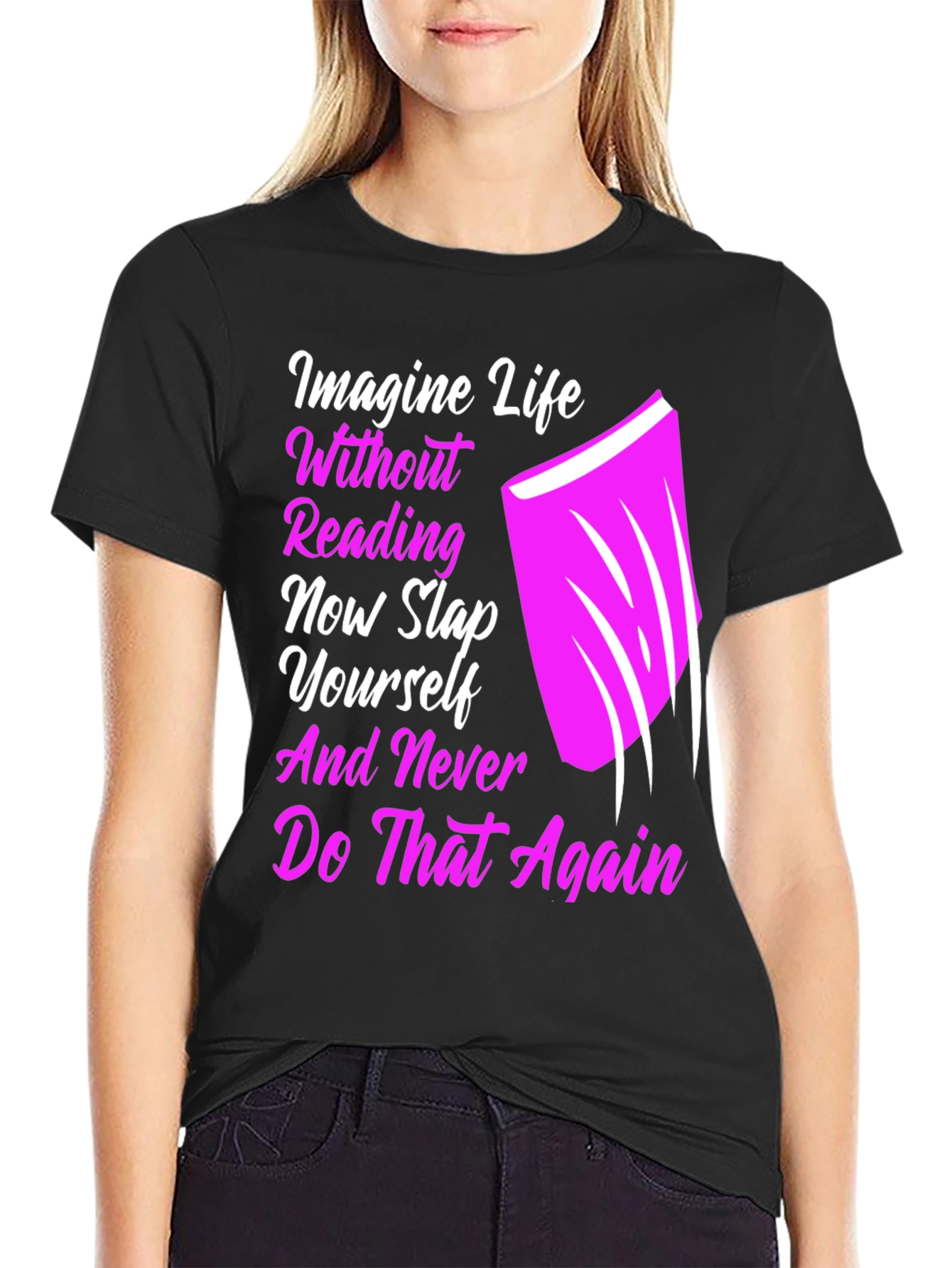 Reading Slap Graphic Tee - Book Lover Shirt