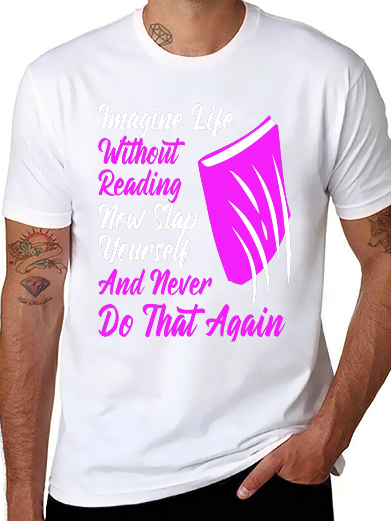 Reading Slap Graphic Tee - Book Lover Shirt