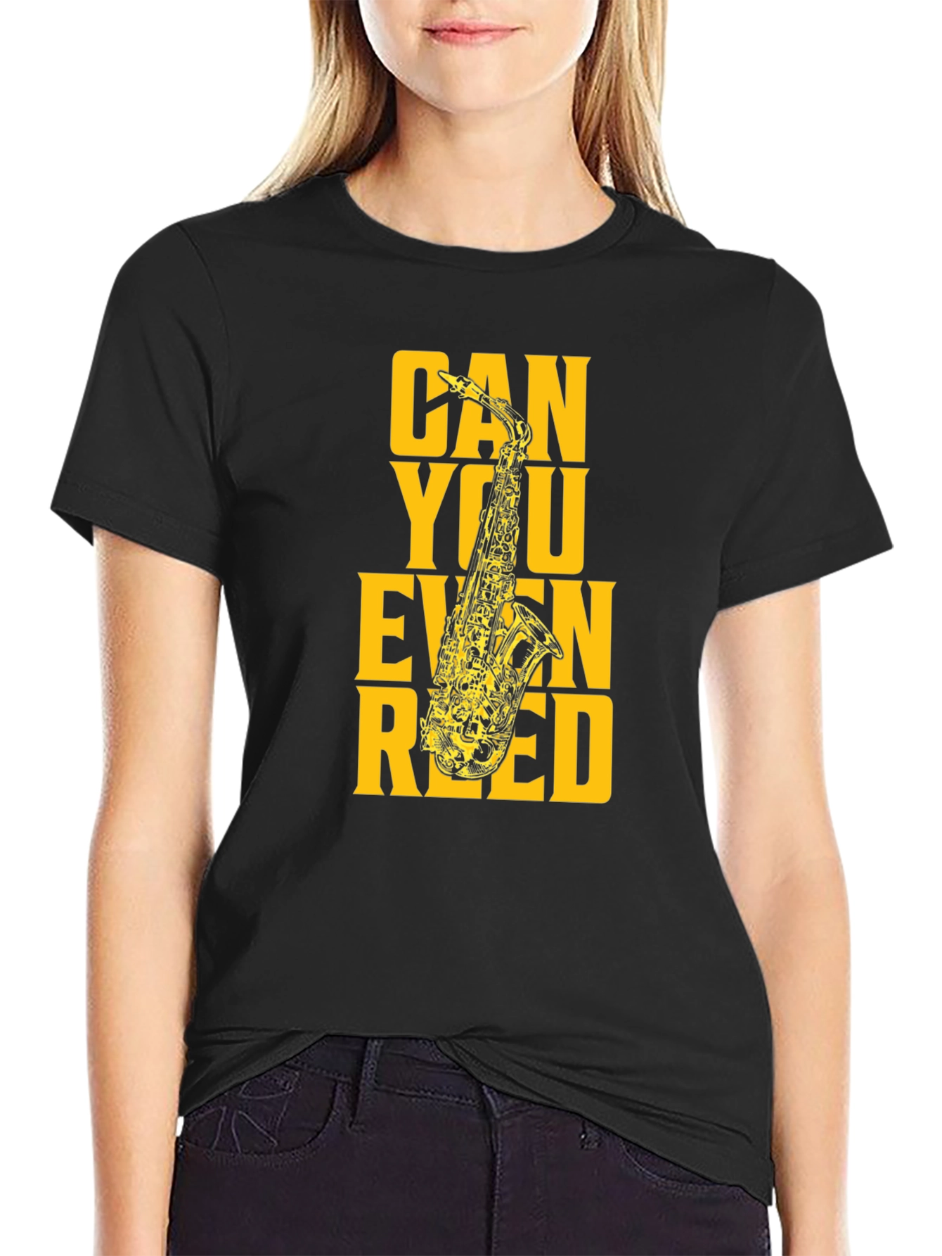 Can You Even Reed? Funny Saxophone Musician T-Shirt
