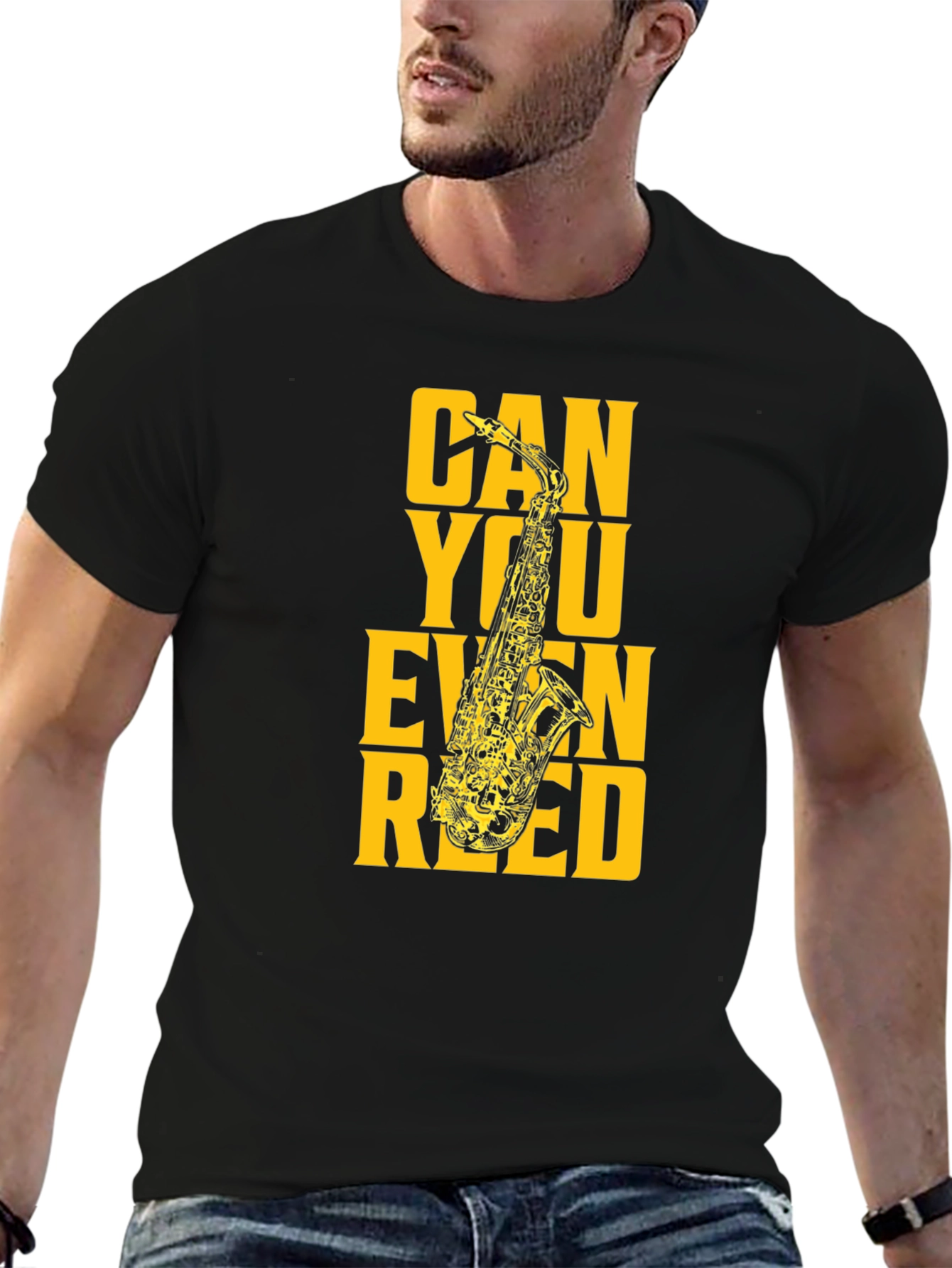 Can You Even Reed? Funny Saxophone Musician T-Shirt