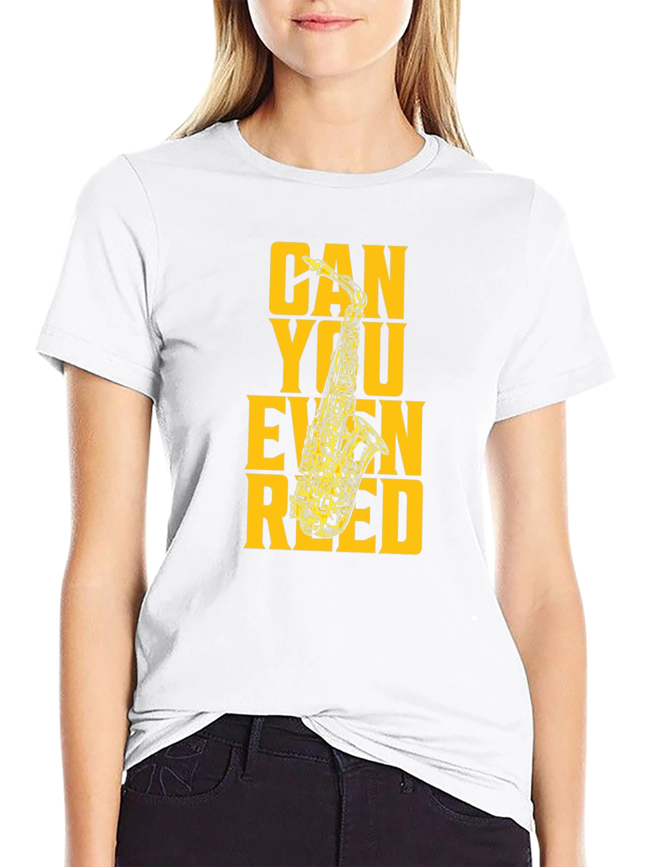 Can You Even Reed? Funny Saxophone Musician T-Shirt
