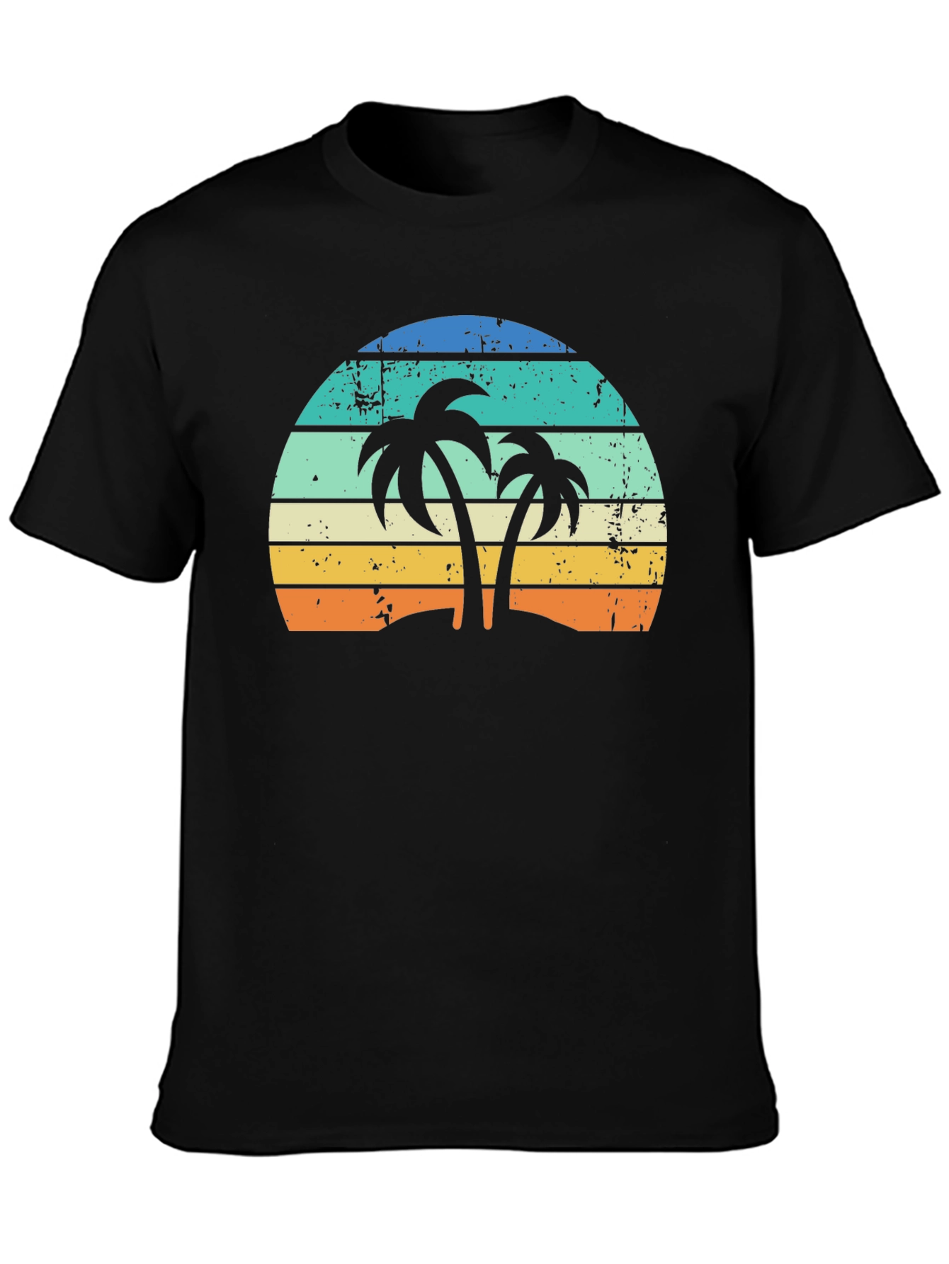 Retro Palm Tree Sunset Graphic T-Shirt