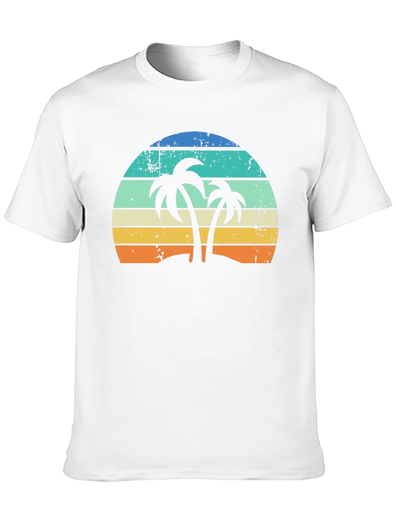 Retro Palm Tree Sunset Graphic T-Shirt