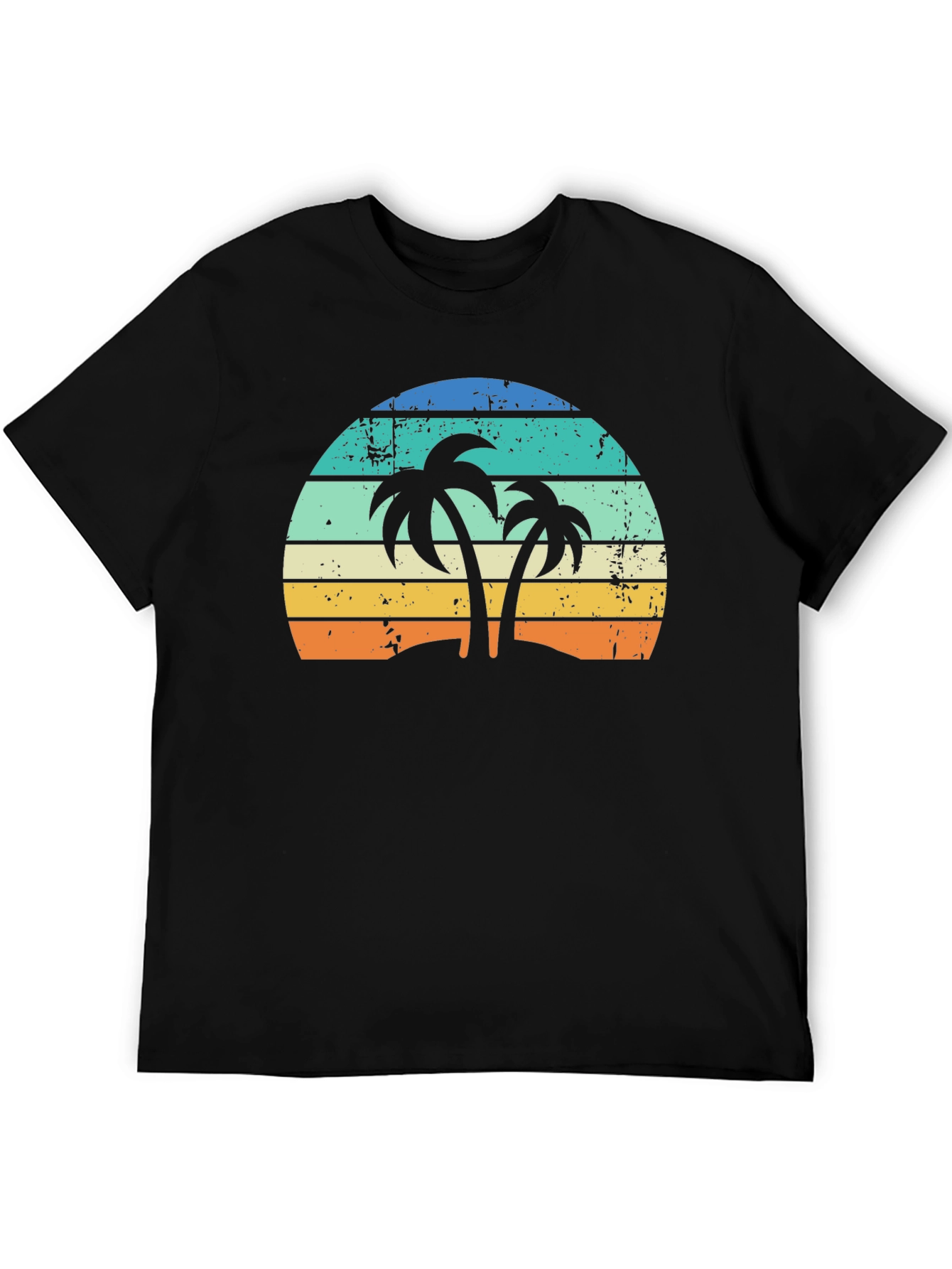 Retro Palm Tree Sunset Graphic T-Shirt