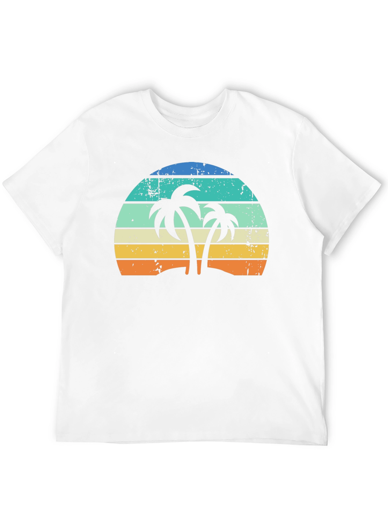 Retro Palm Tree Sunset Graphic T-Shirt