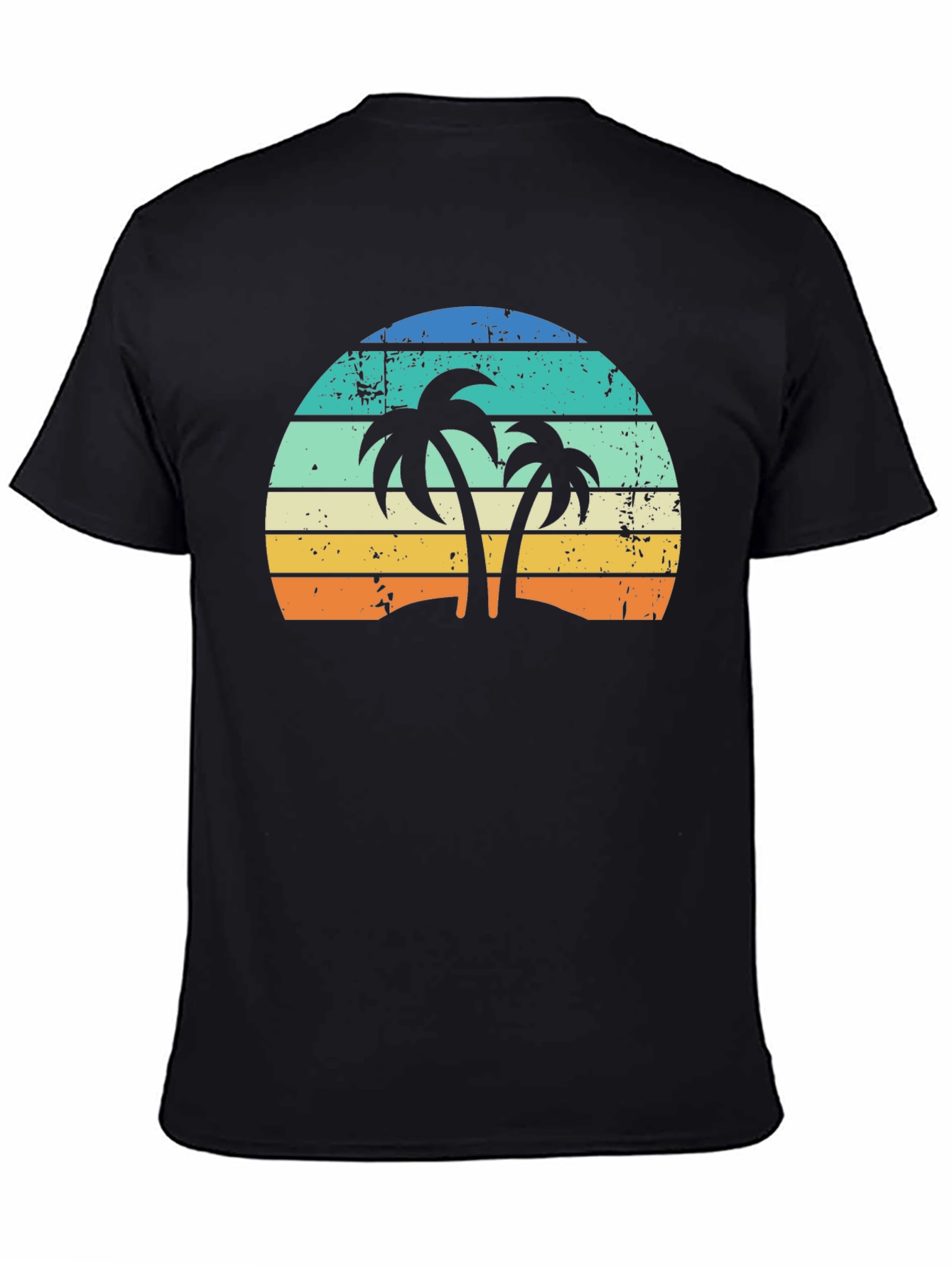 Retro Palm Tree Sunset Graphic T-Shirt