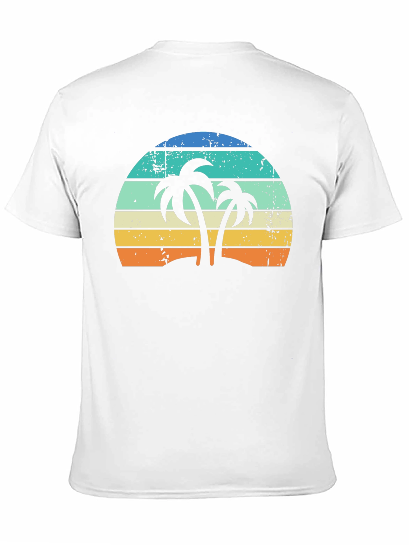 Retro Palm Tree Sunset Graphic T-Shirt