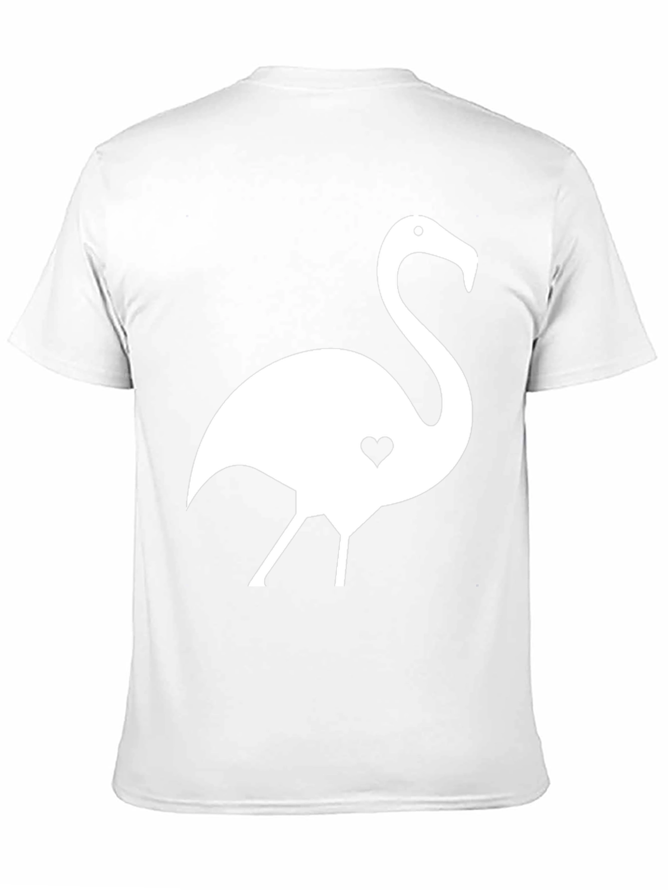 Black Flamingo Heart T-Shirt | Stylish Graphic Tee