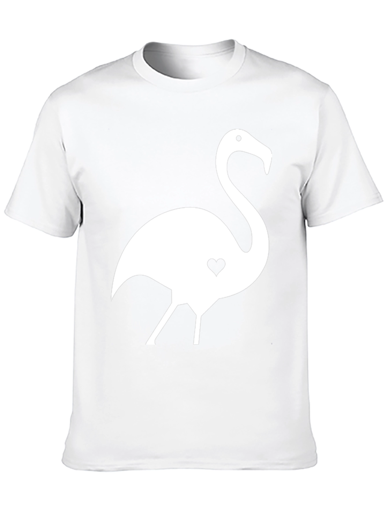 Black Flamingo Heart T-Shirt | Stylish Graphic Tee