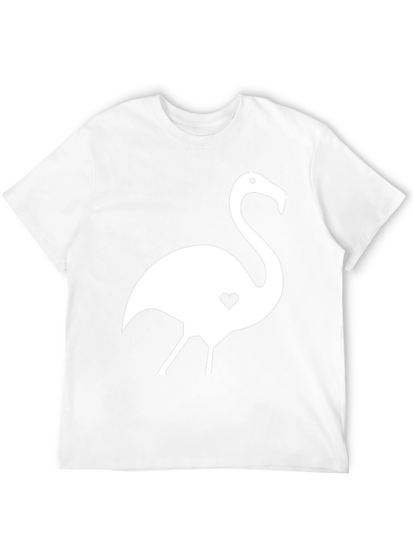 Black Flamingo Heart T-Shirt | Stylish Graphic Tee