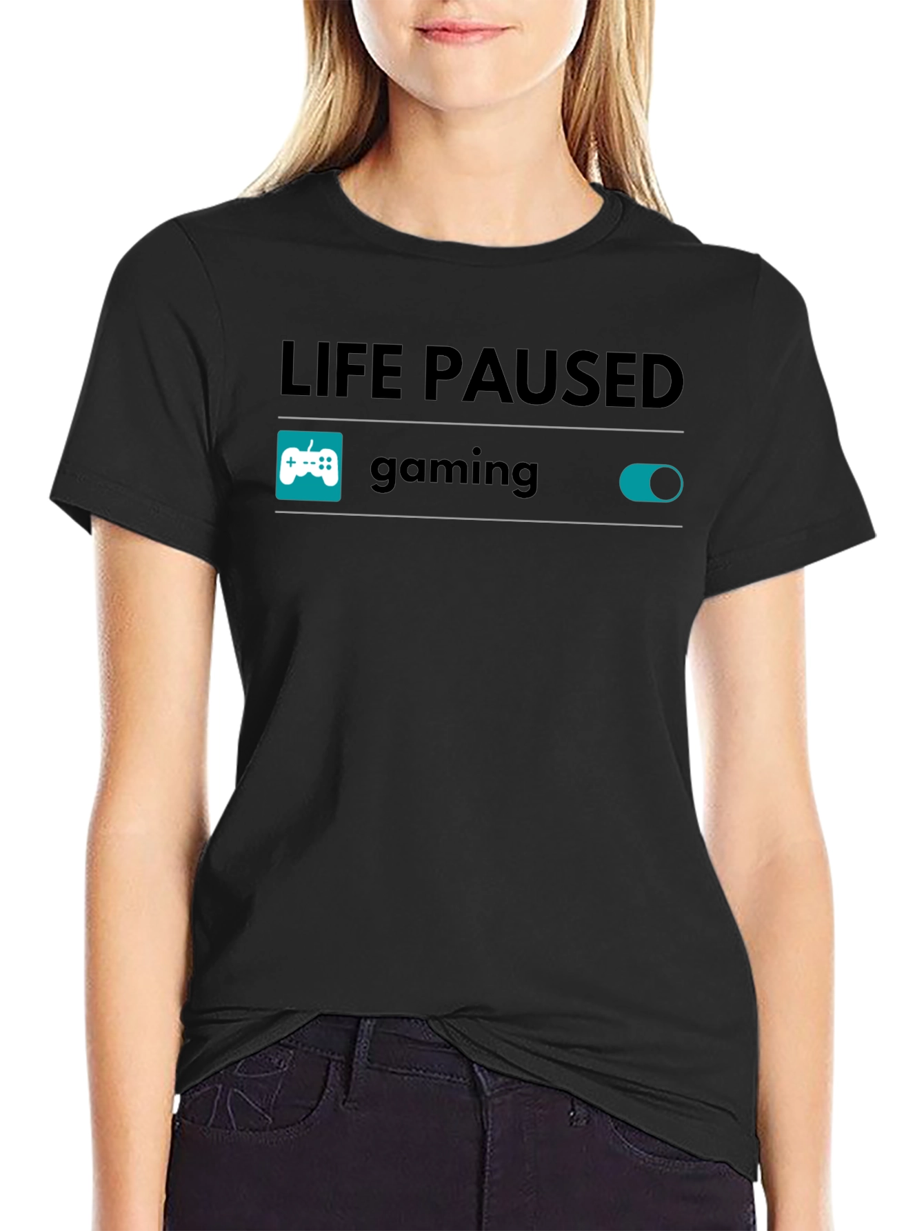 Life Paused Gaming Mode On T-Shirt - Gamer Tee
