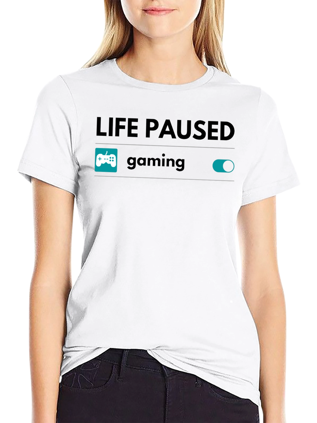 Life Paused Gaming Mode On T-Shirt - Gamer Tee