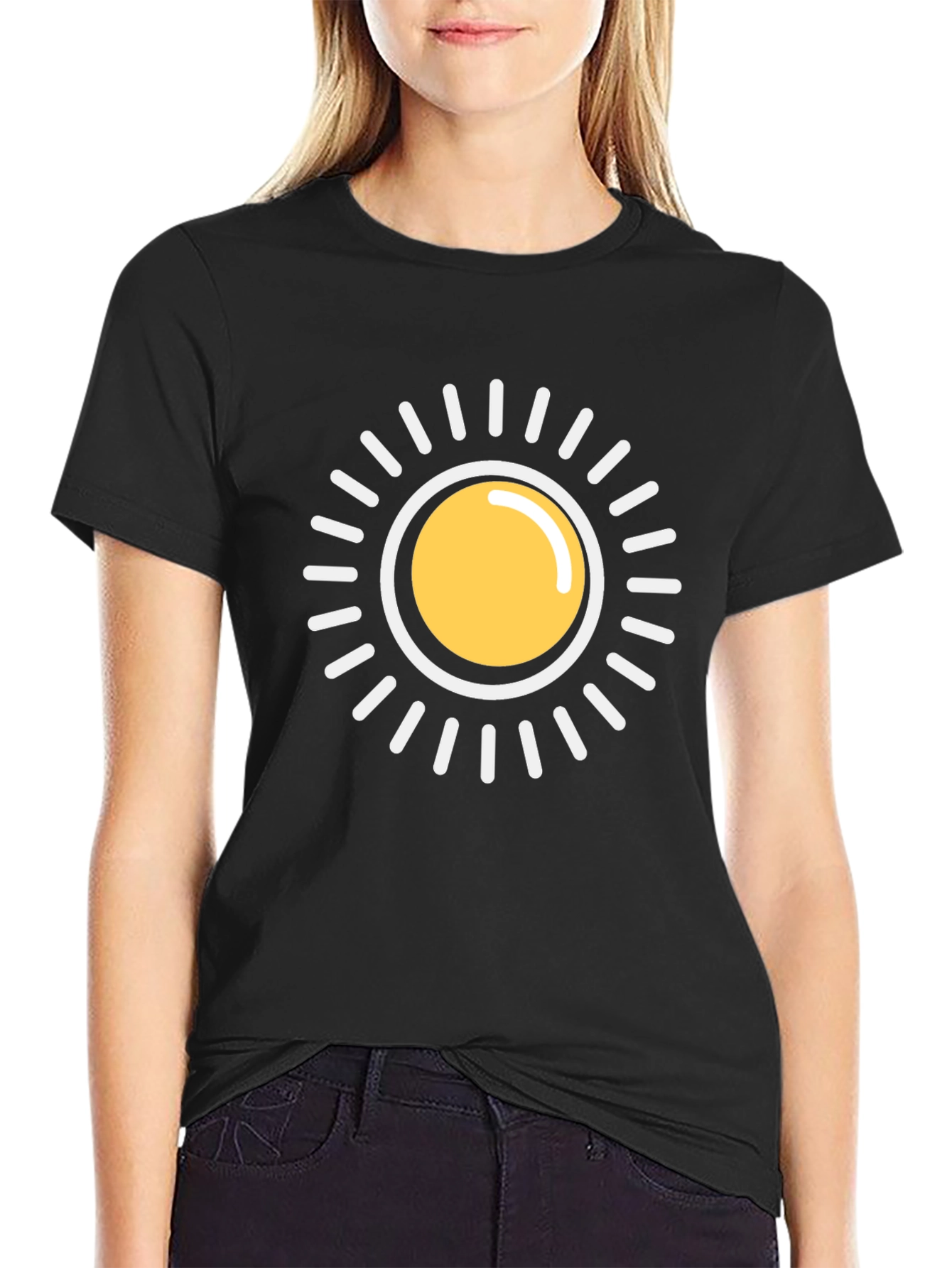 Radiant Sun Graphic Black T-Shirt