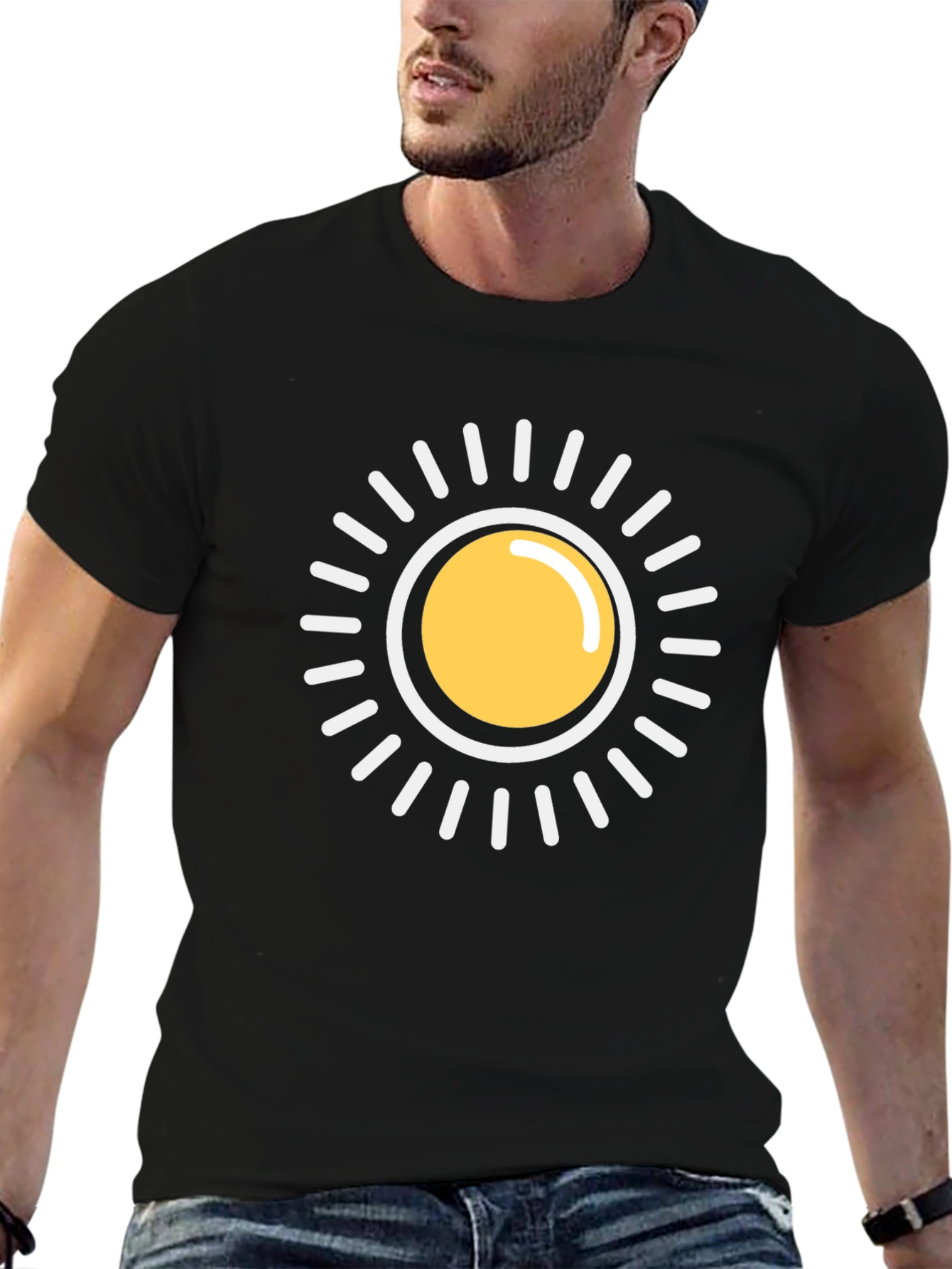 Radiant Sun Graphic Black T-Shirt