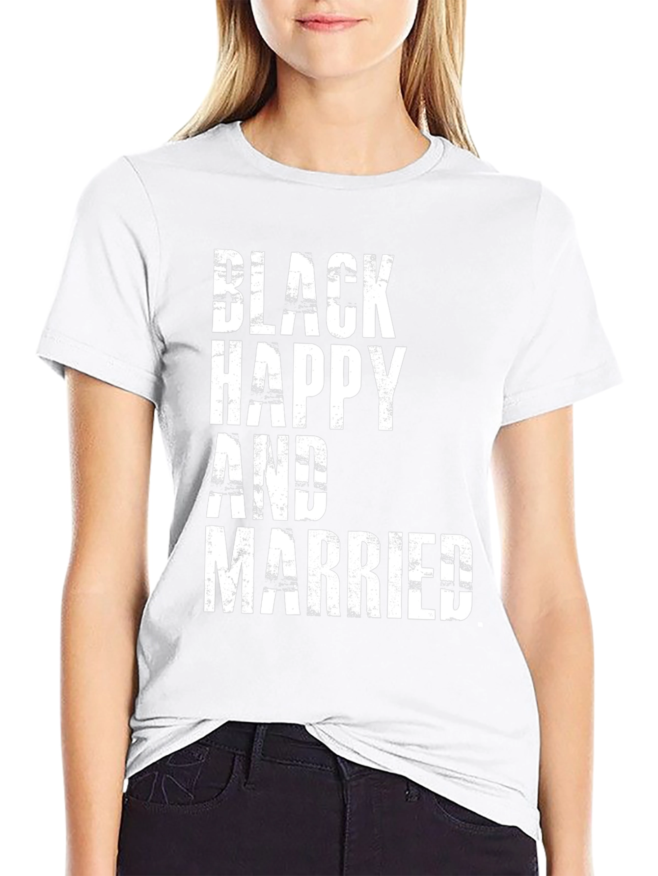 Black Happy & Married Graphic Tee