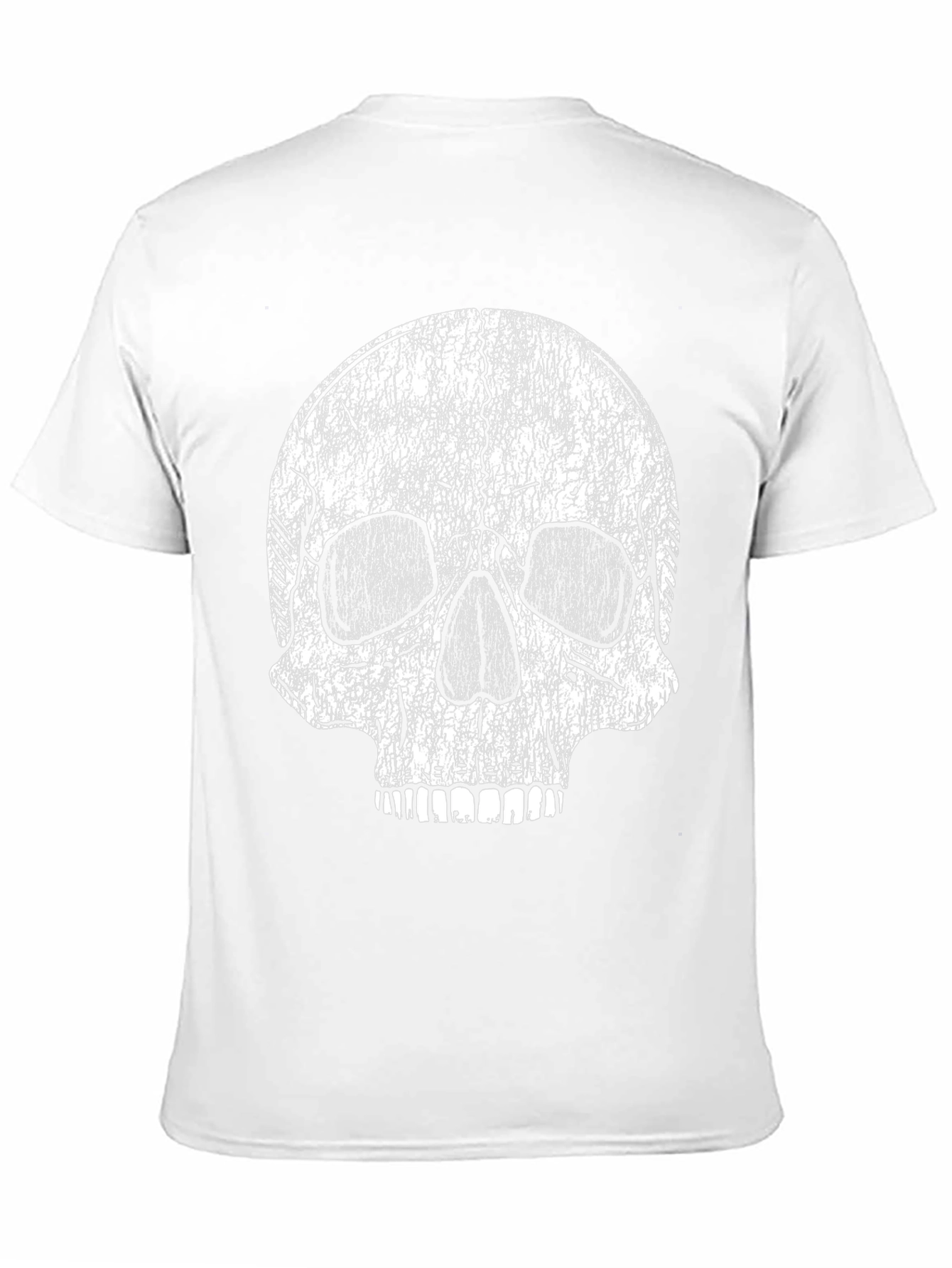 Distressed Skull Graphic Black T-Shirt