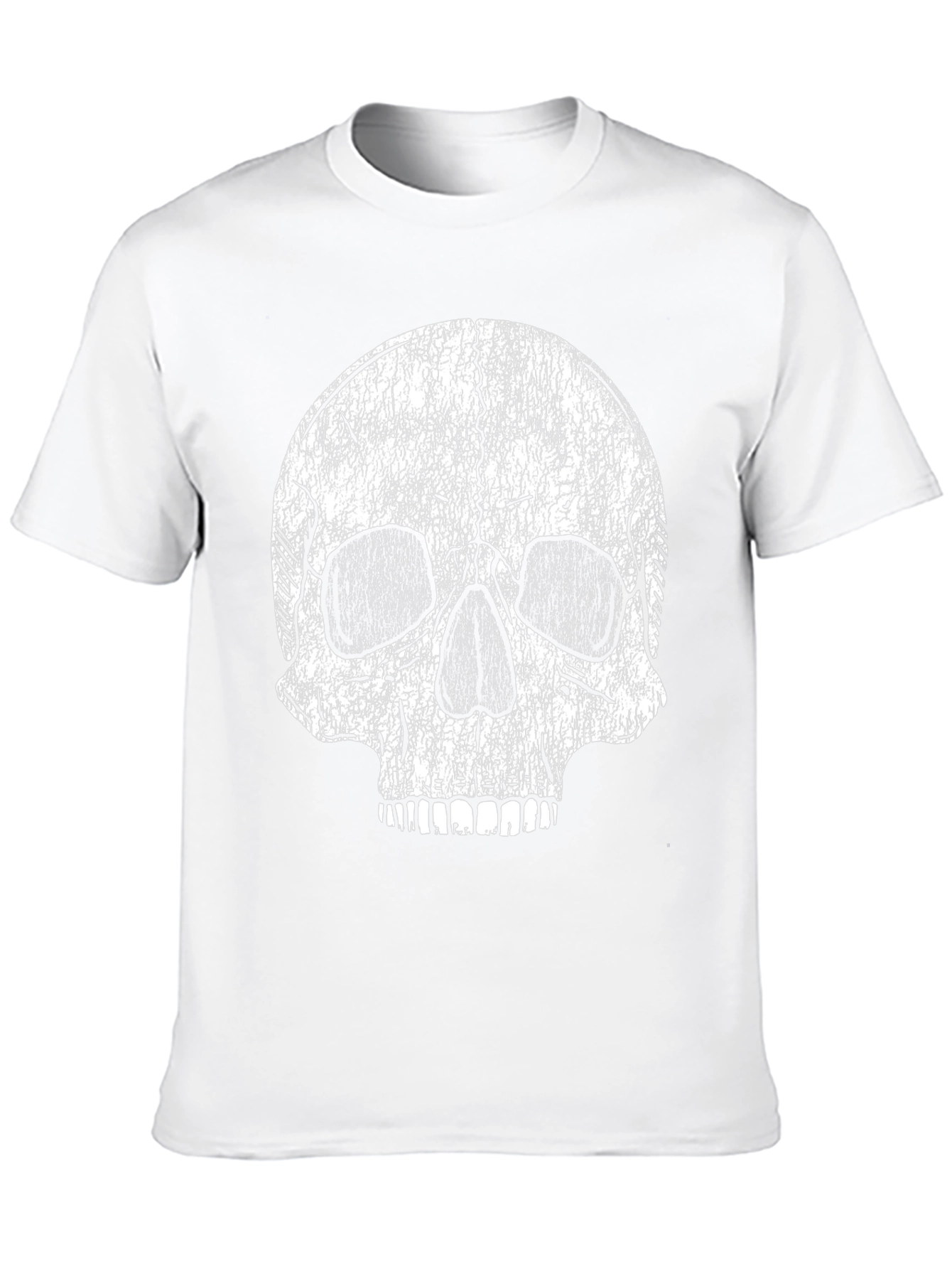 Distressed Skull Graphic Black T-Shirt