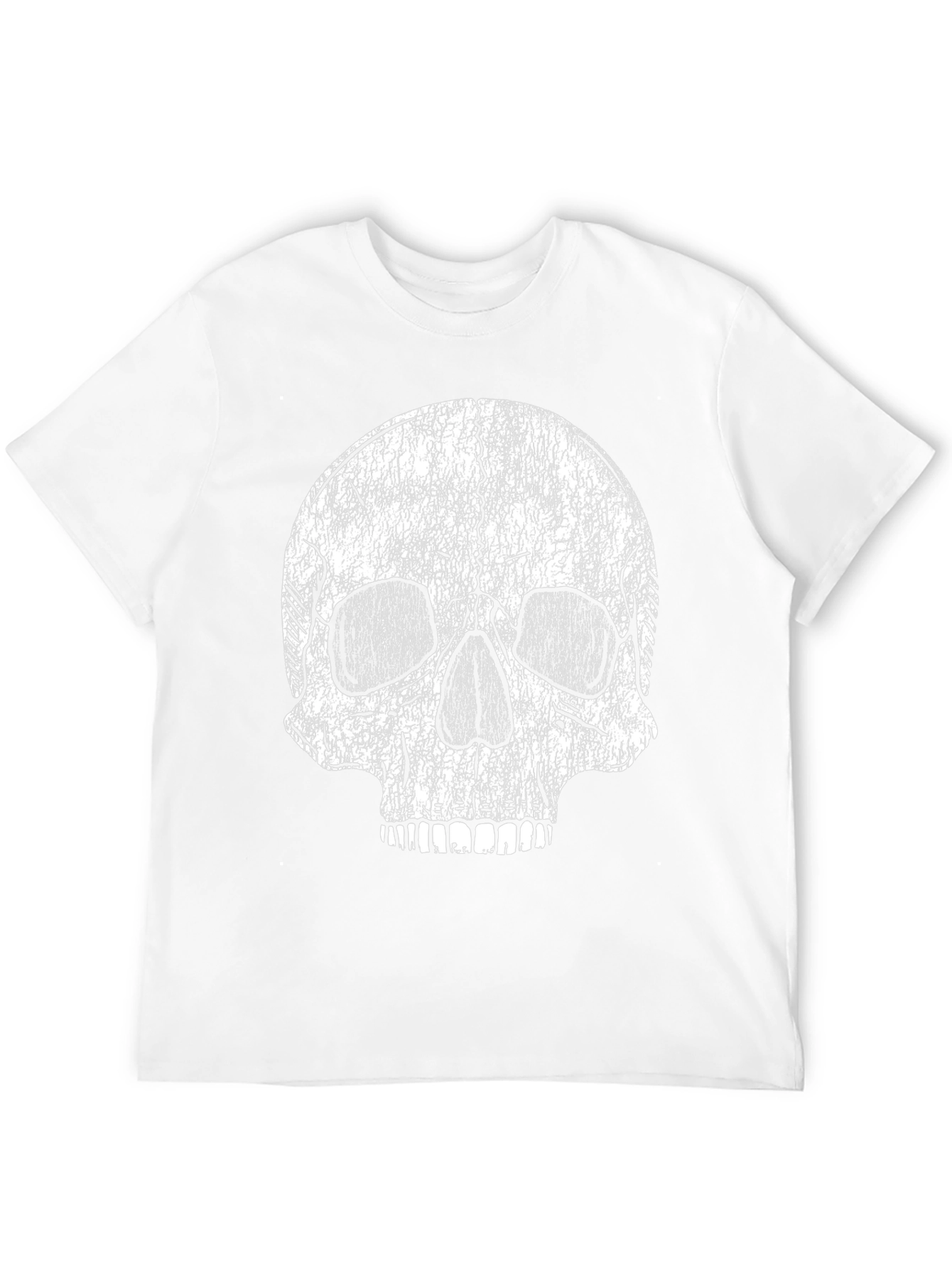 Distressed Skull Graphic Black T-Shirt