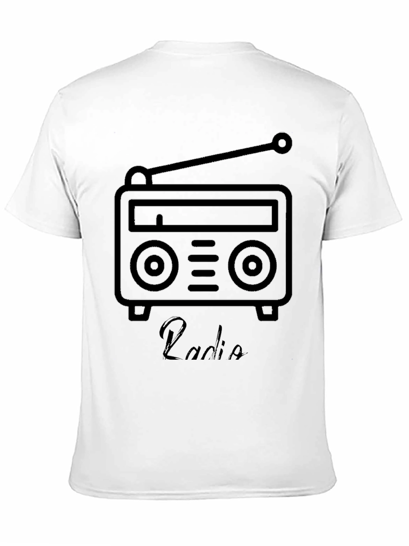 Retro Radio Graphic Black T-Shirt