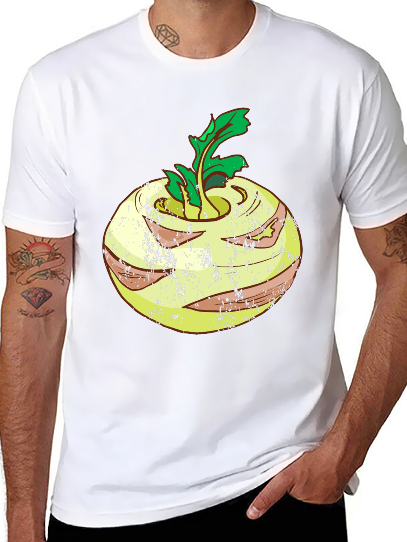 Kohlrabi Graphic T-Shirt - Unique Vegetable Design Tee