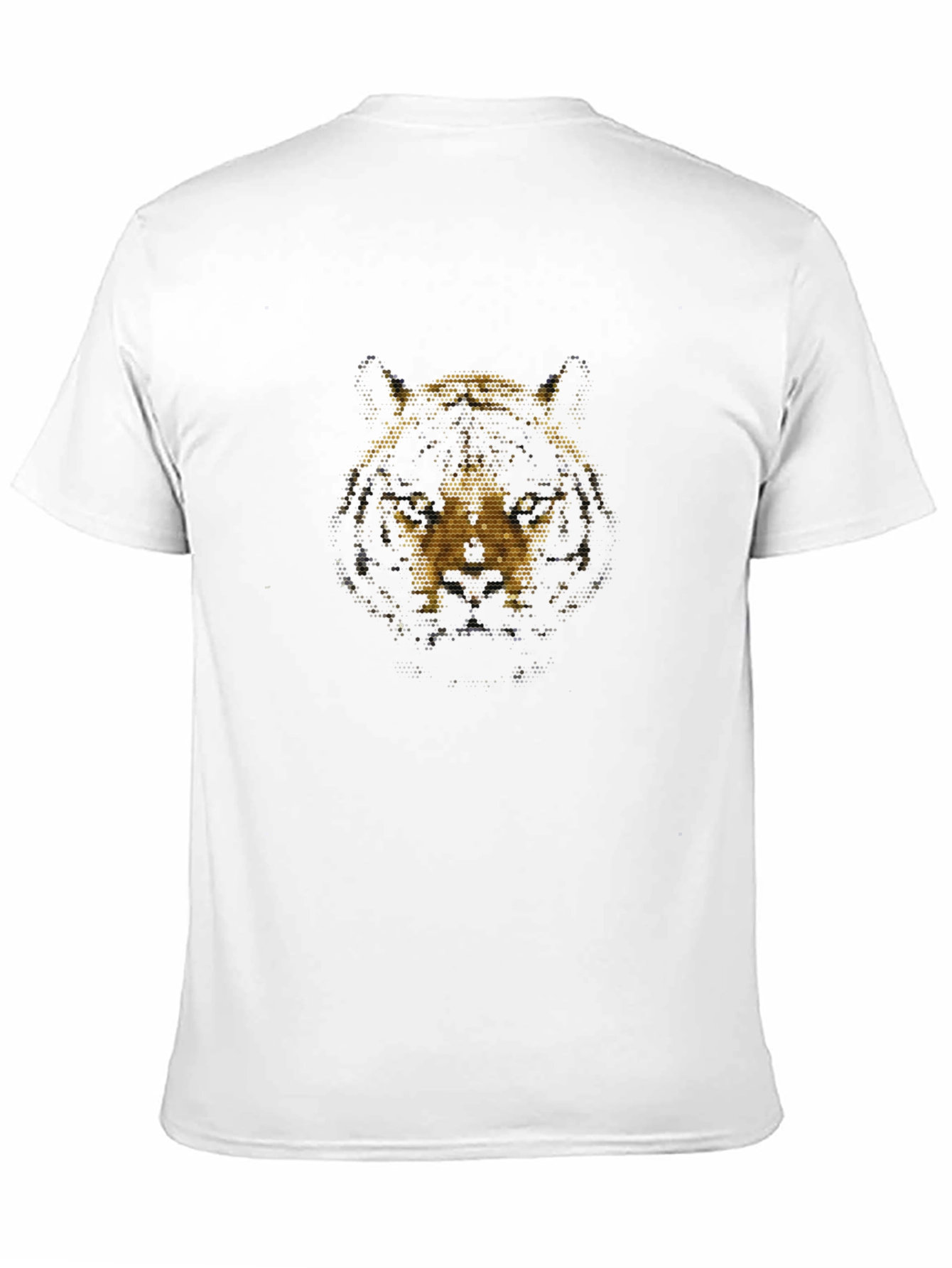 Tiger Head Graphic Print Mens Black T-Shirt