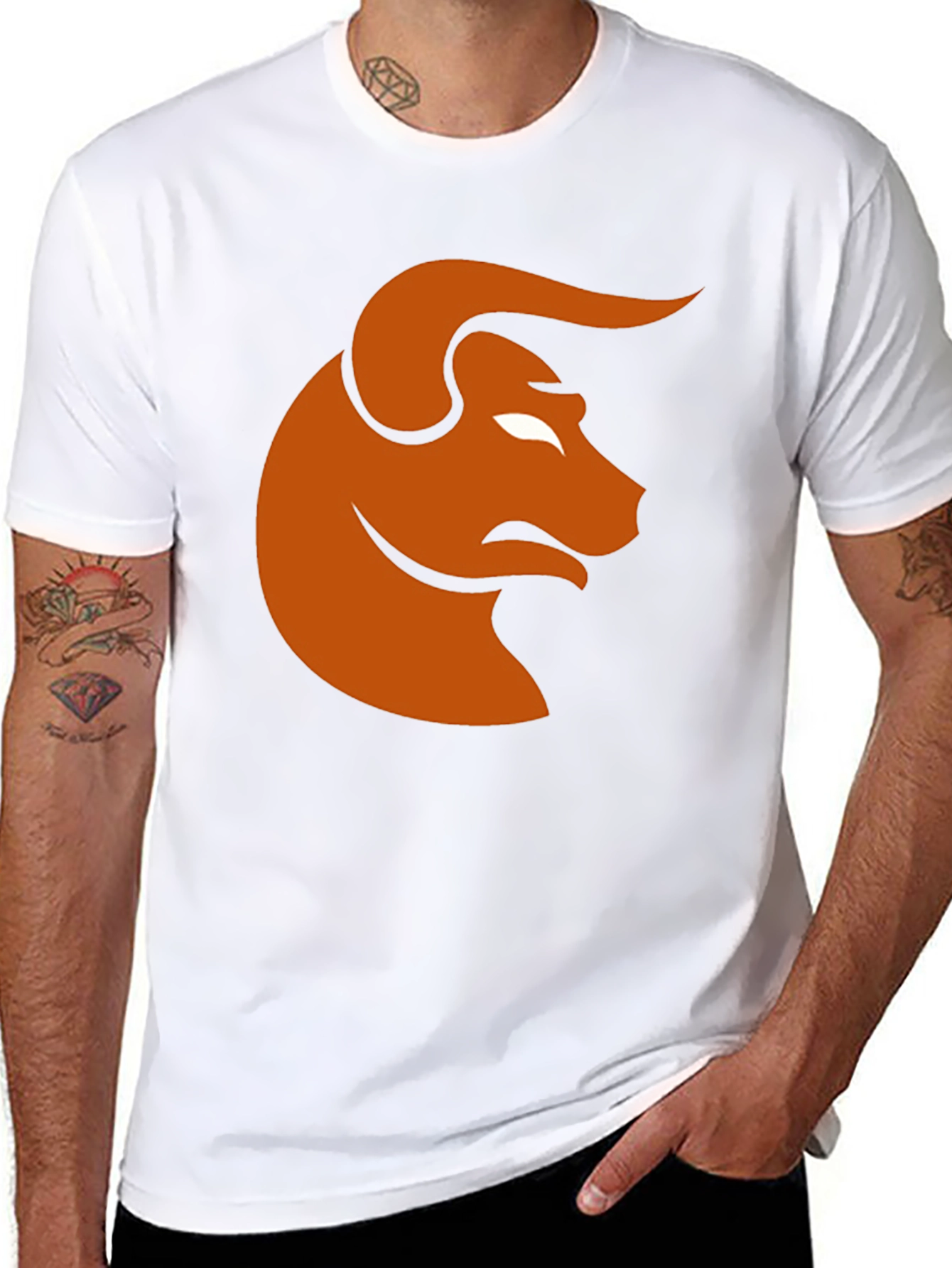 Bull Graphic Tee - Black Casual T-Shirt