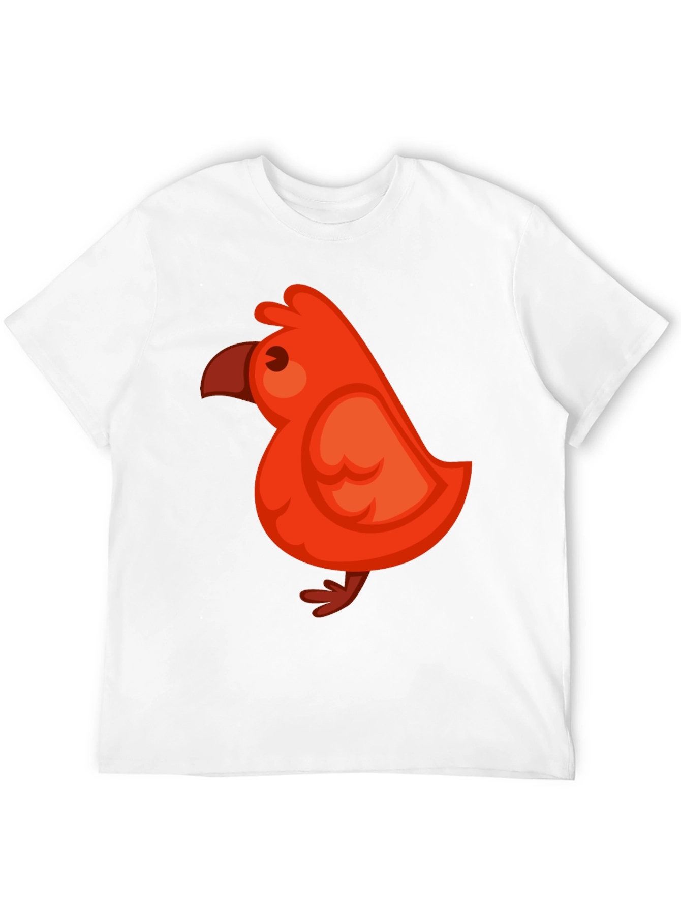 Cute Red Bird Graphic Tee - Soft Cotton Blend