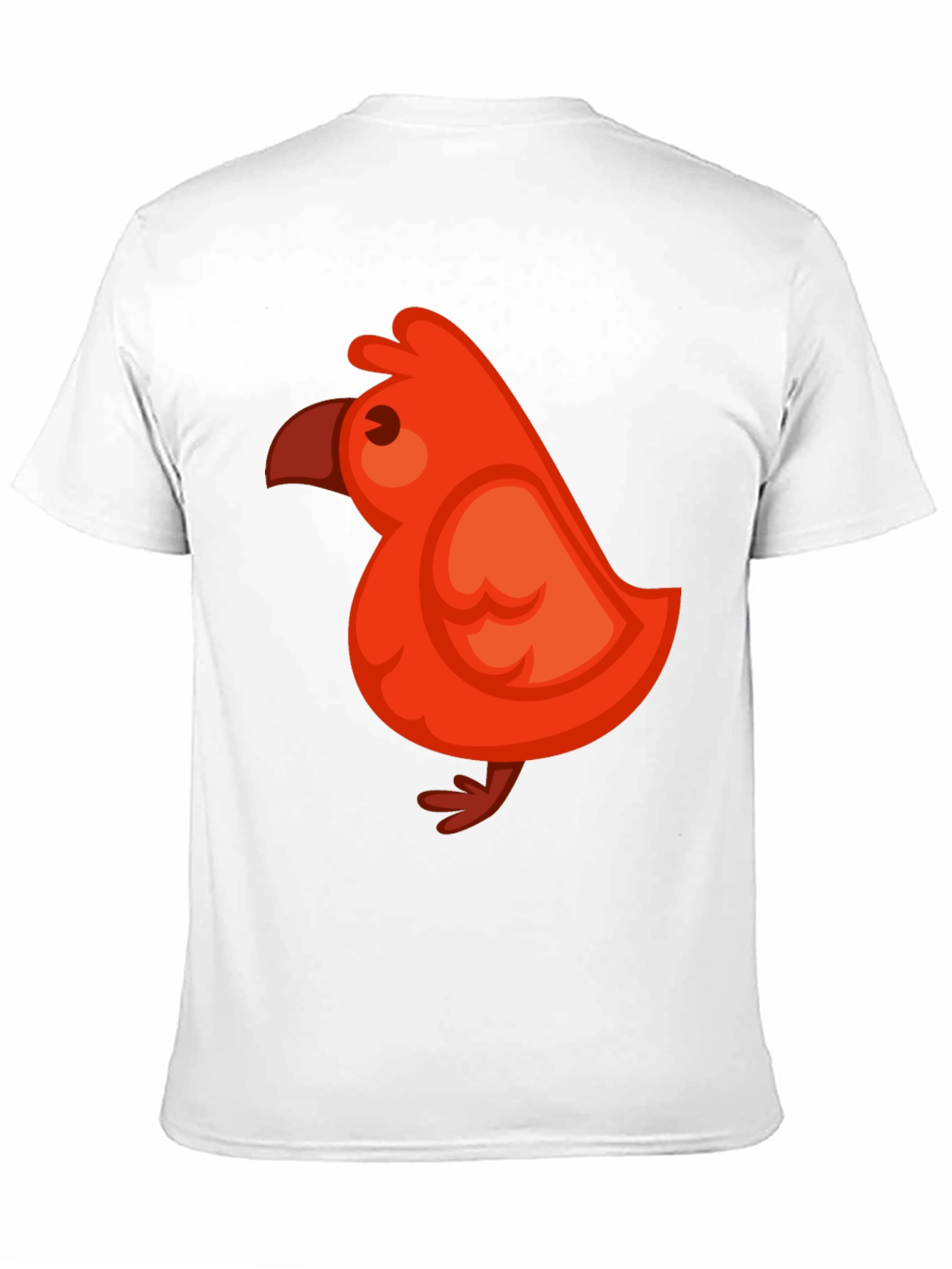 Cute Red Bird Graphic Tee - Soft Cotton Blend