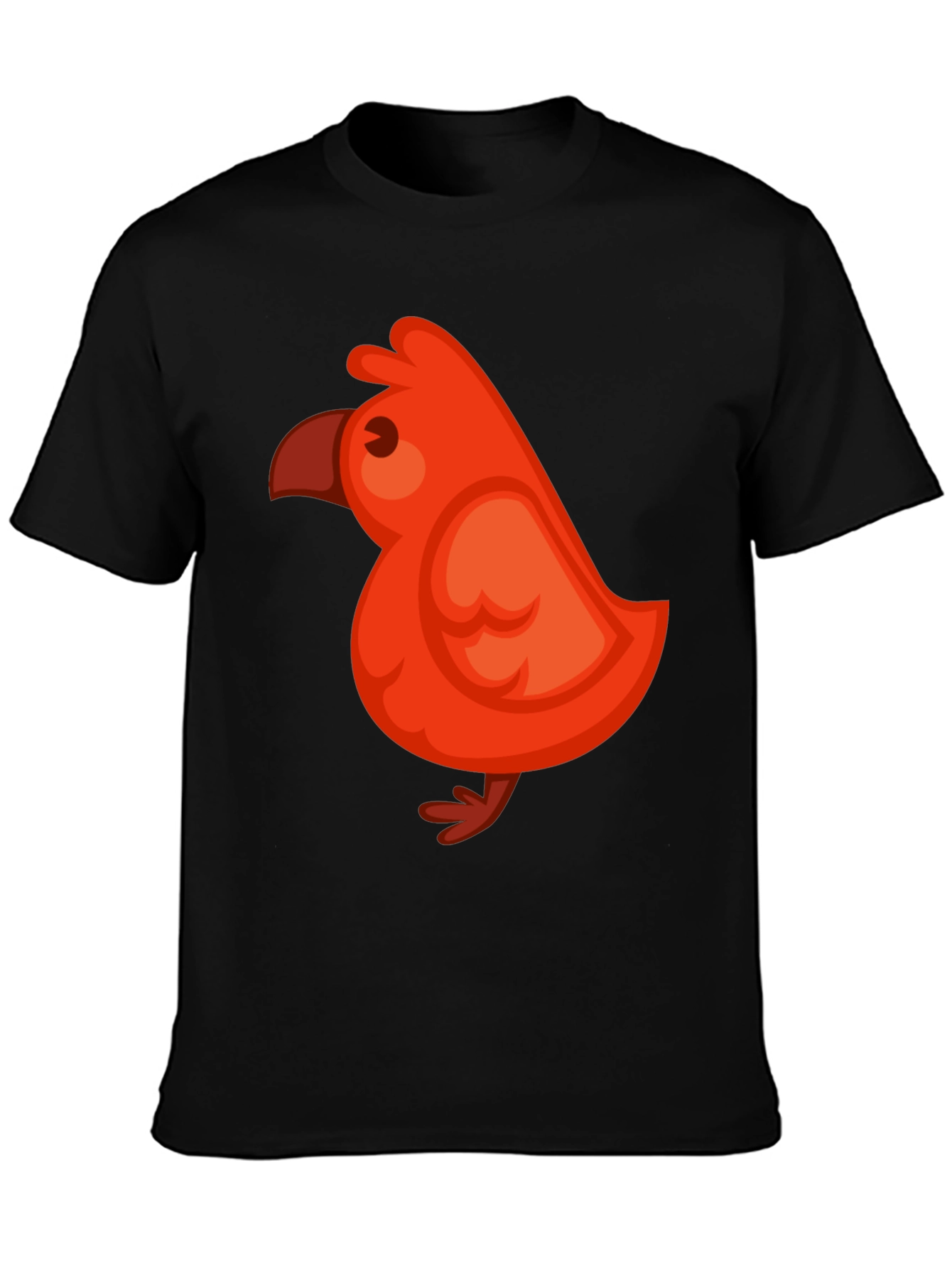 Cute Red Bird Graphic Tee - Soft Cotton Blend