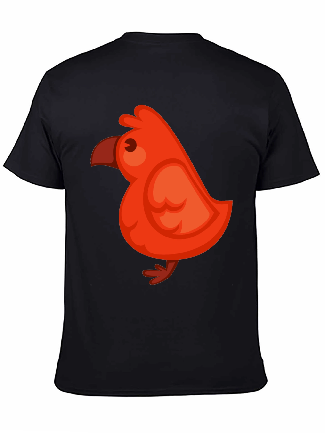 Cute Red Bird Graphic Tee - Soft Cotton Blend