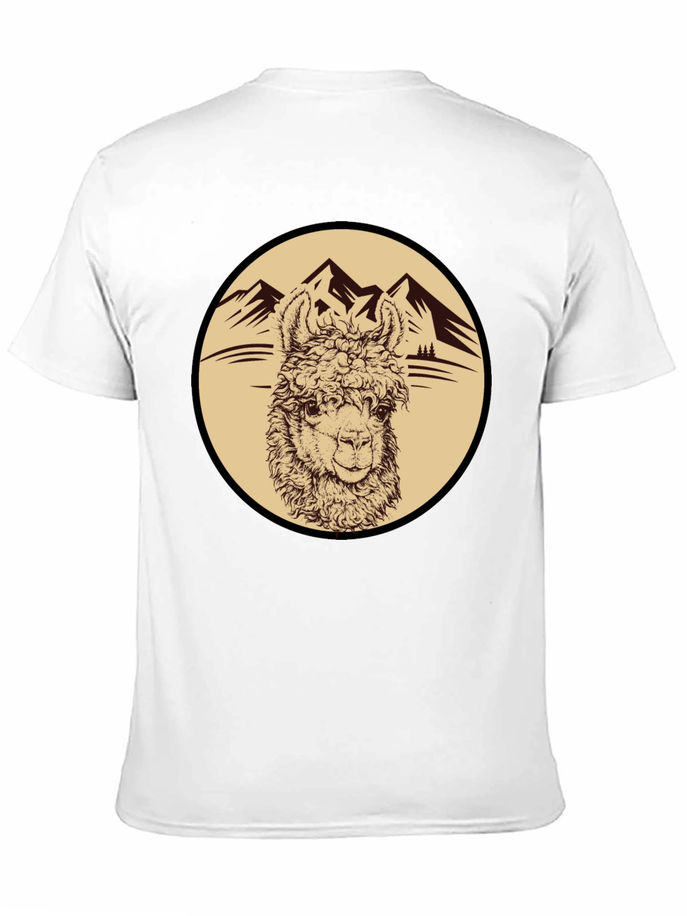 Llama Mountain Graphic Tee - Black