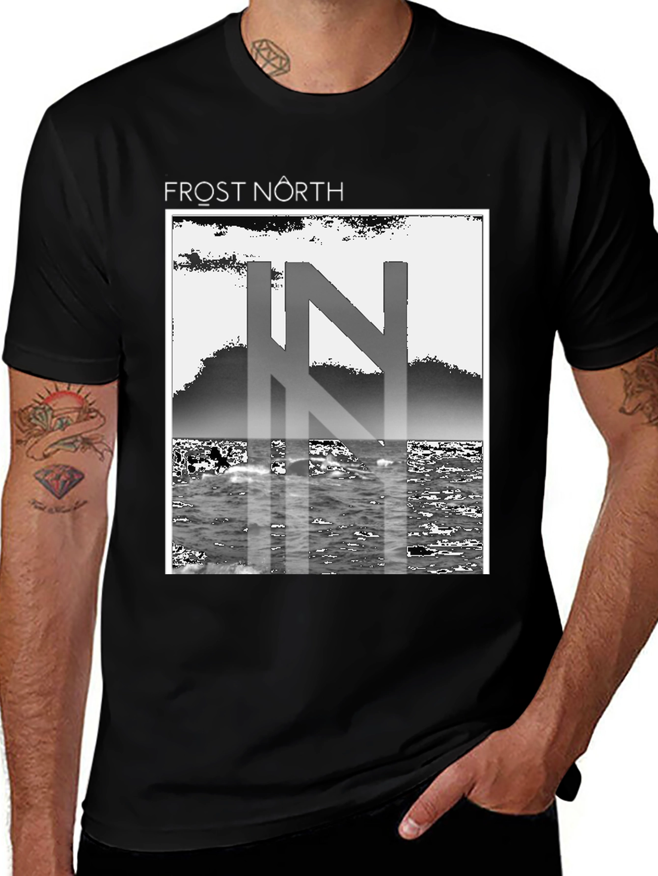 Frost North Graphic Tee - Black Cotton