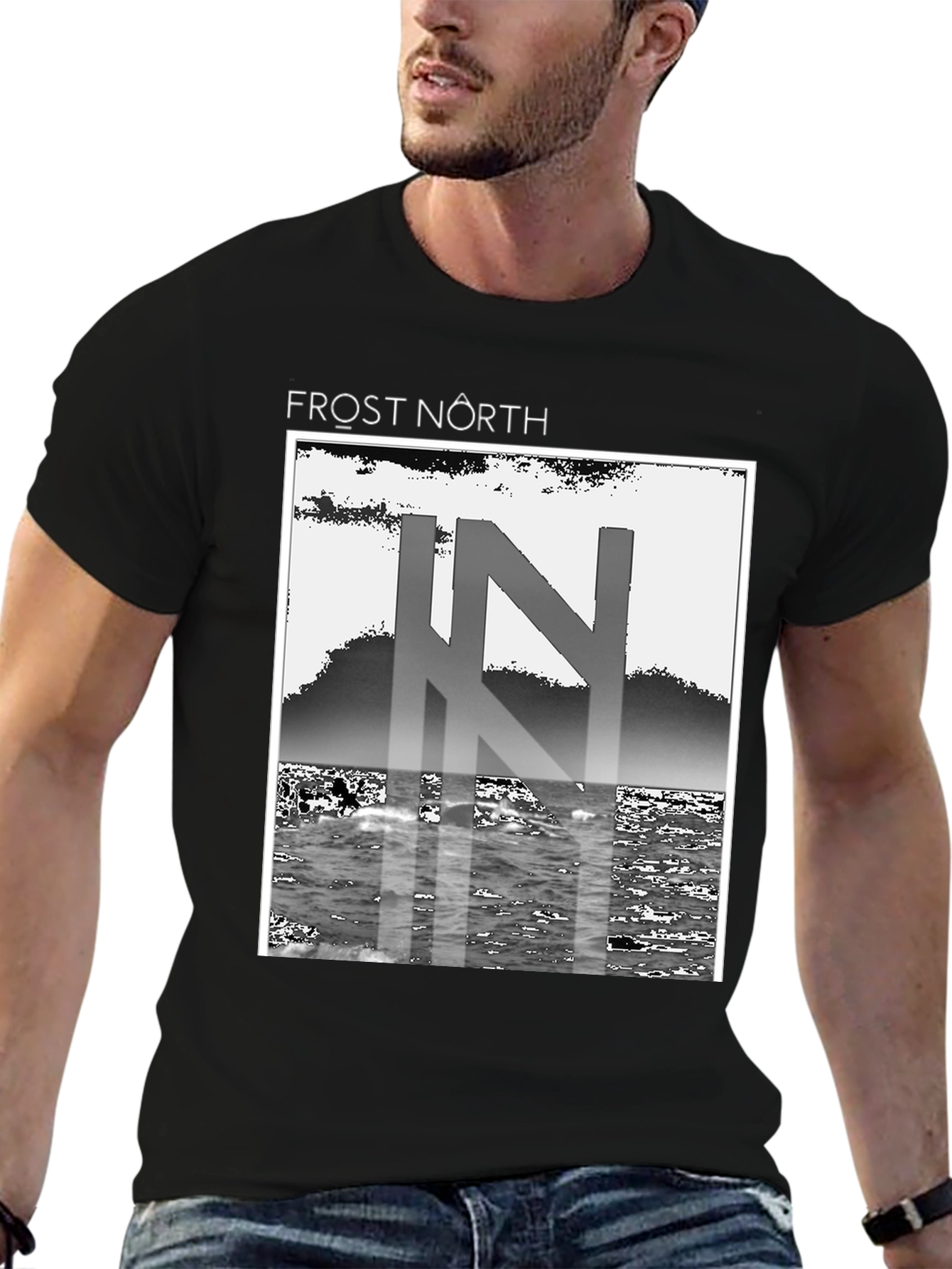 Frost North Graphic Tee - Black Cotton