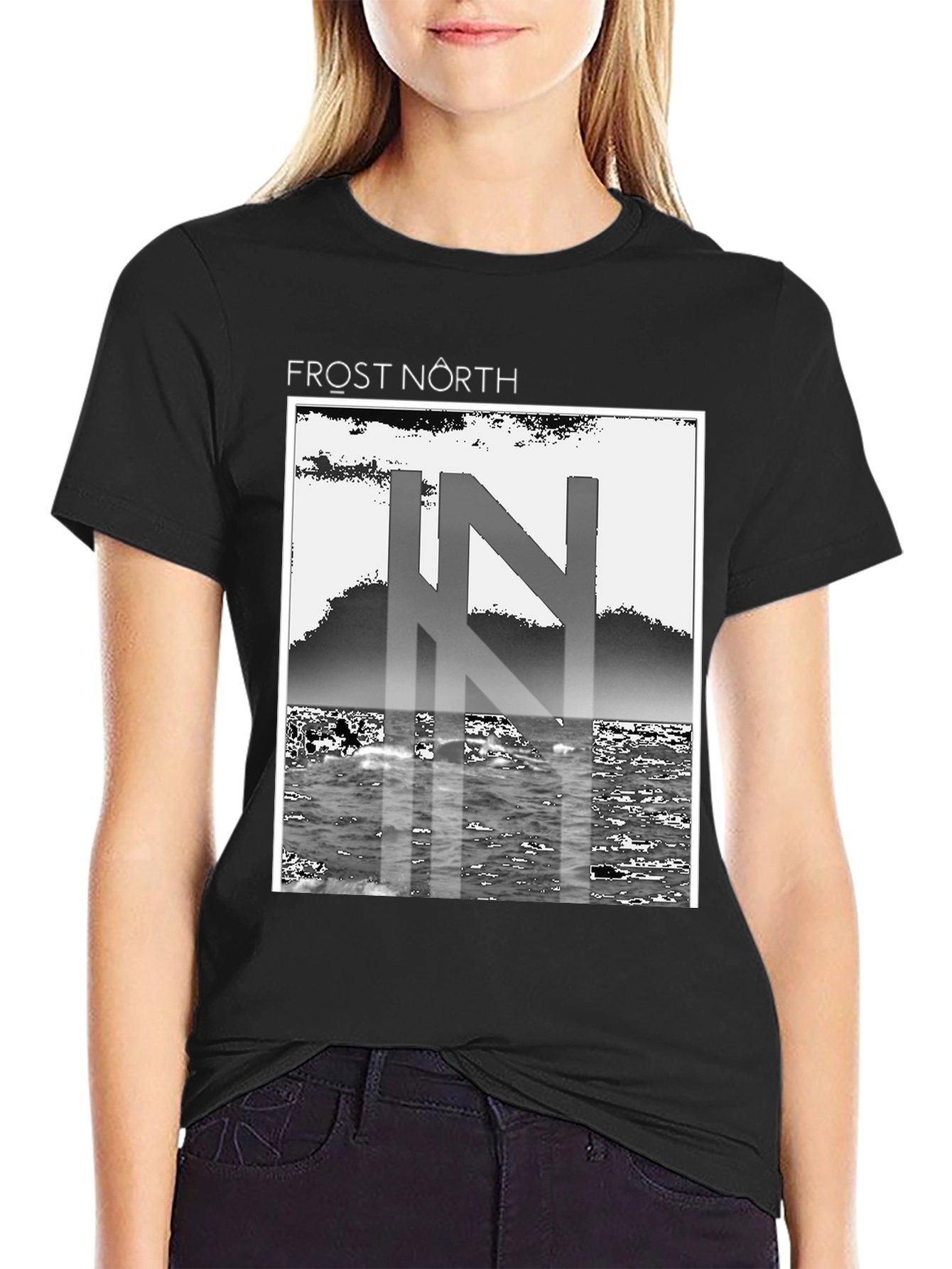 Frost North Graphic Tee - Black Cotton