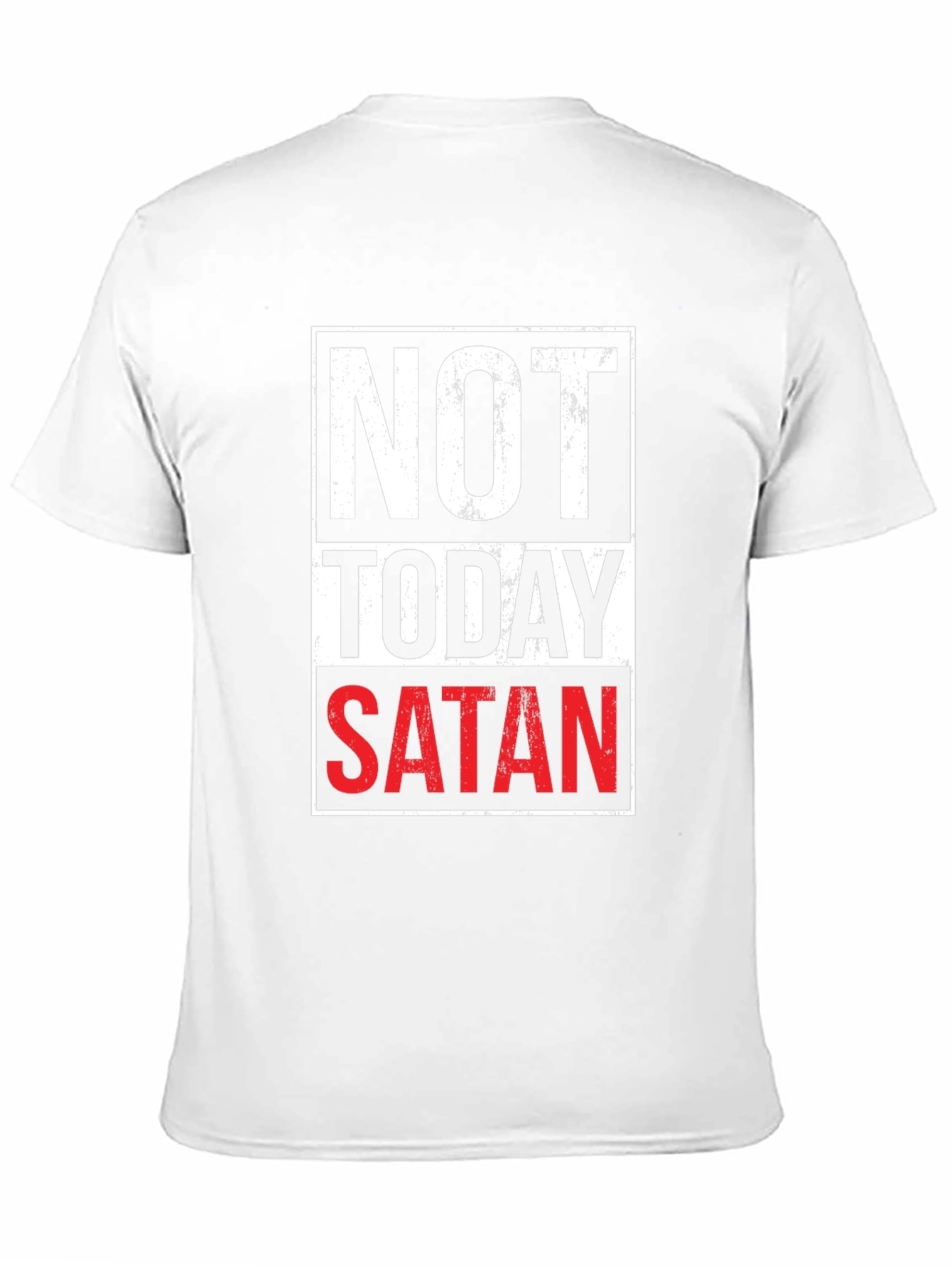 Not Today Satan Graphic T-Shirt - Black Casual Tee