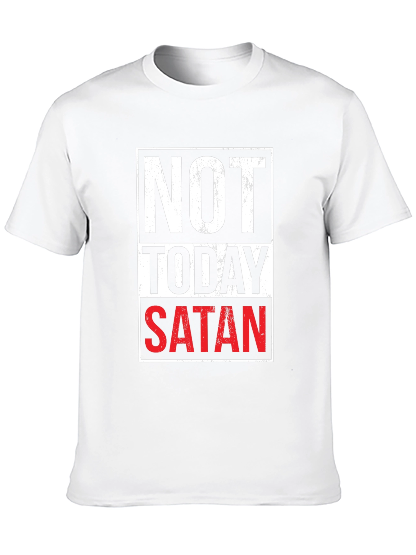 Not Today Satan Graphic T-Shirt - Black Casual Tee