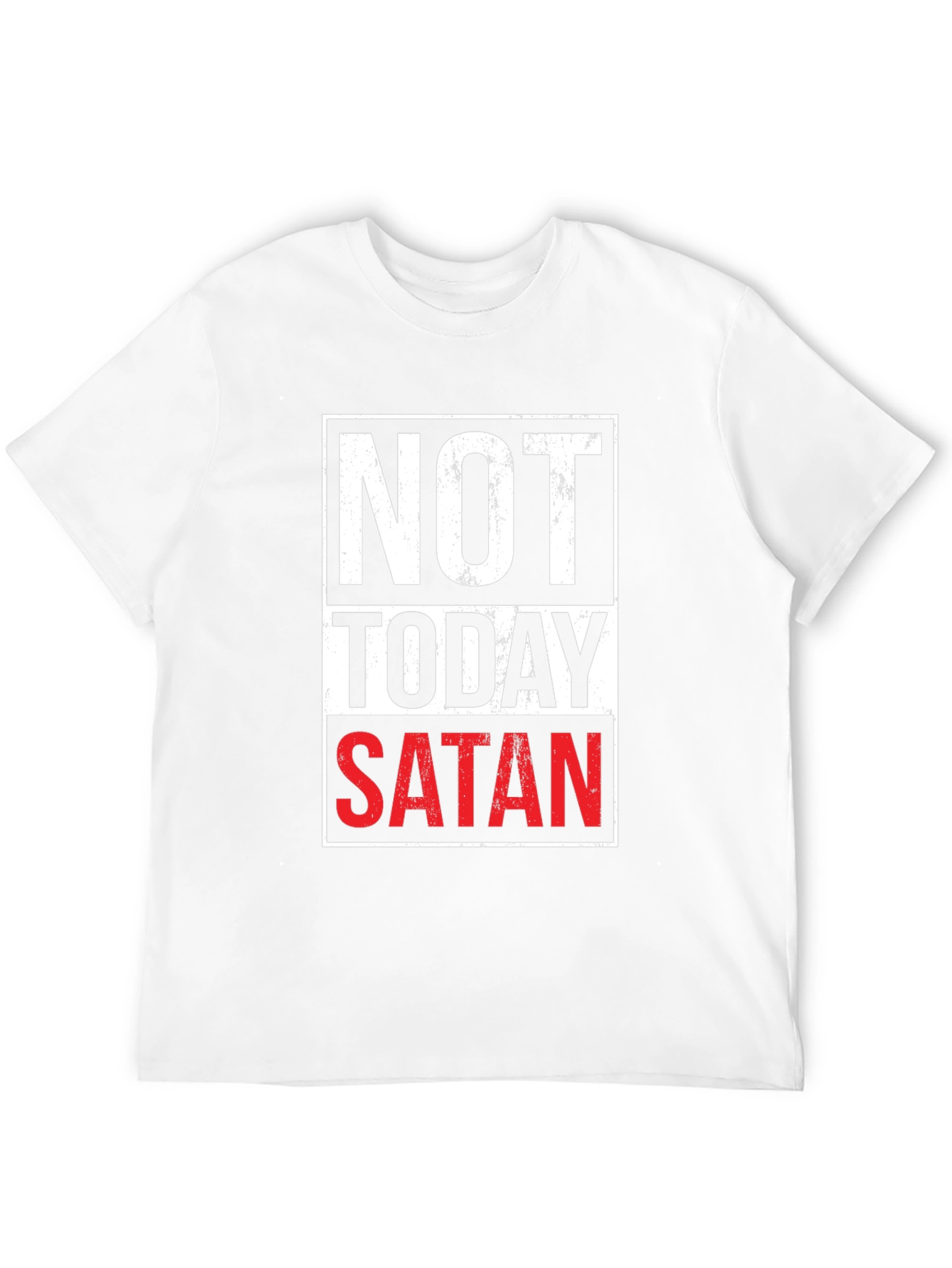 Not Today Satan Graphic T-Shirt - Black Casual Tee