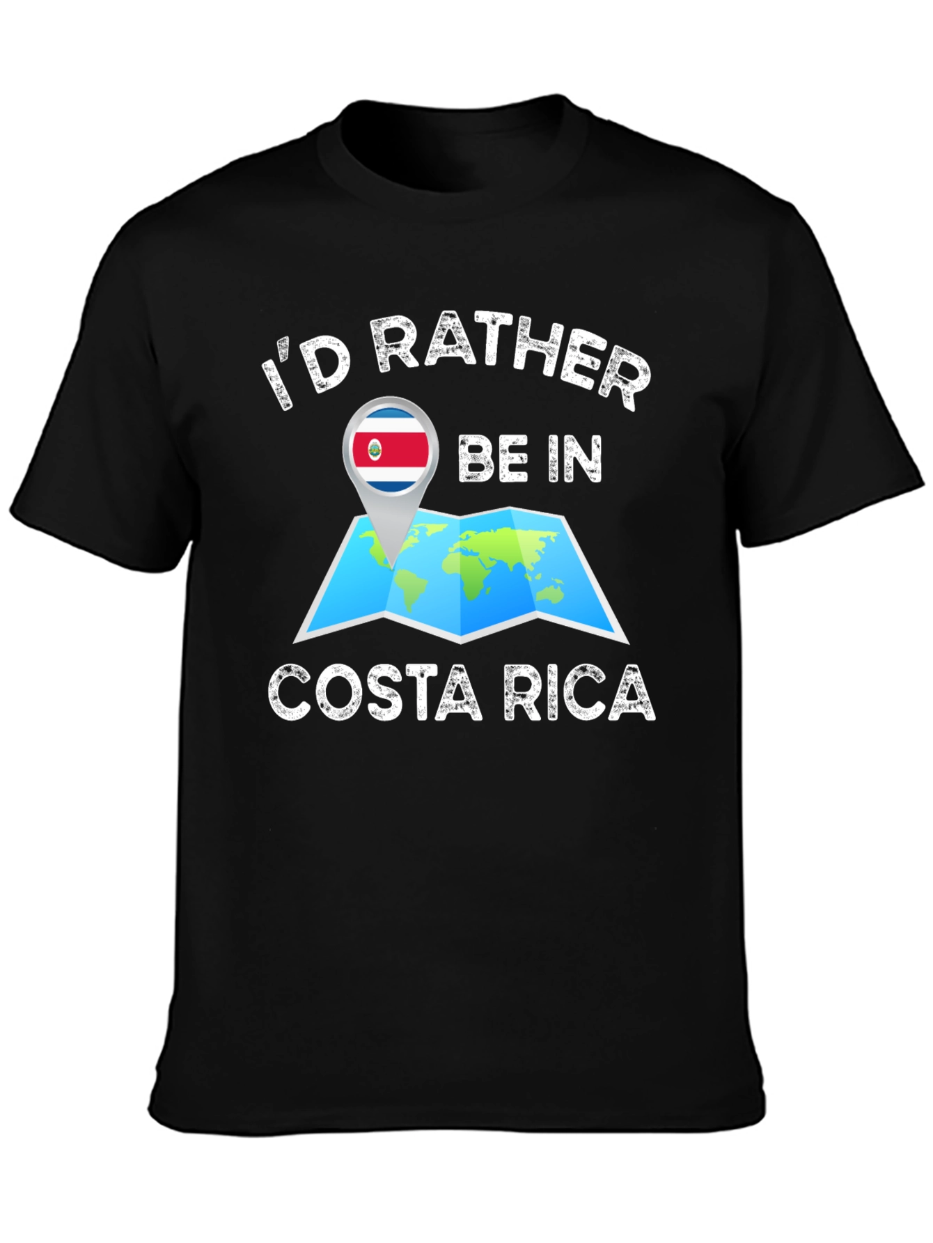 Costa Rica Map T-Shirt - Travel Destination Tee
