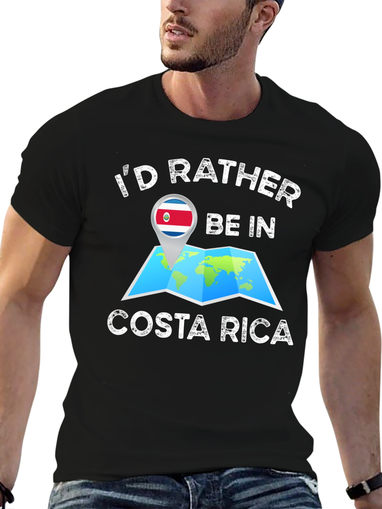 Costa Rica Map T-Shirt - Travel Destination Tee