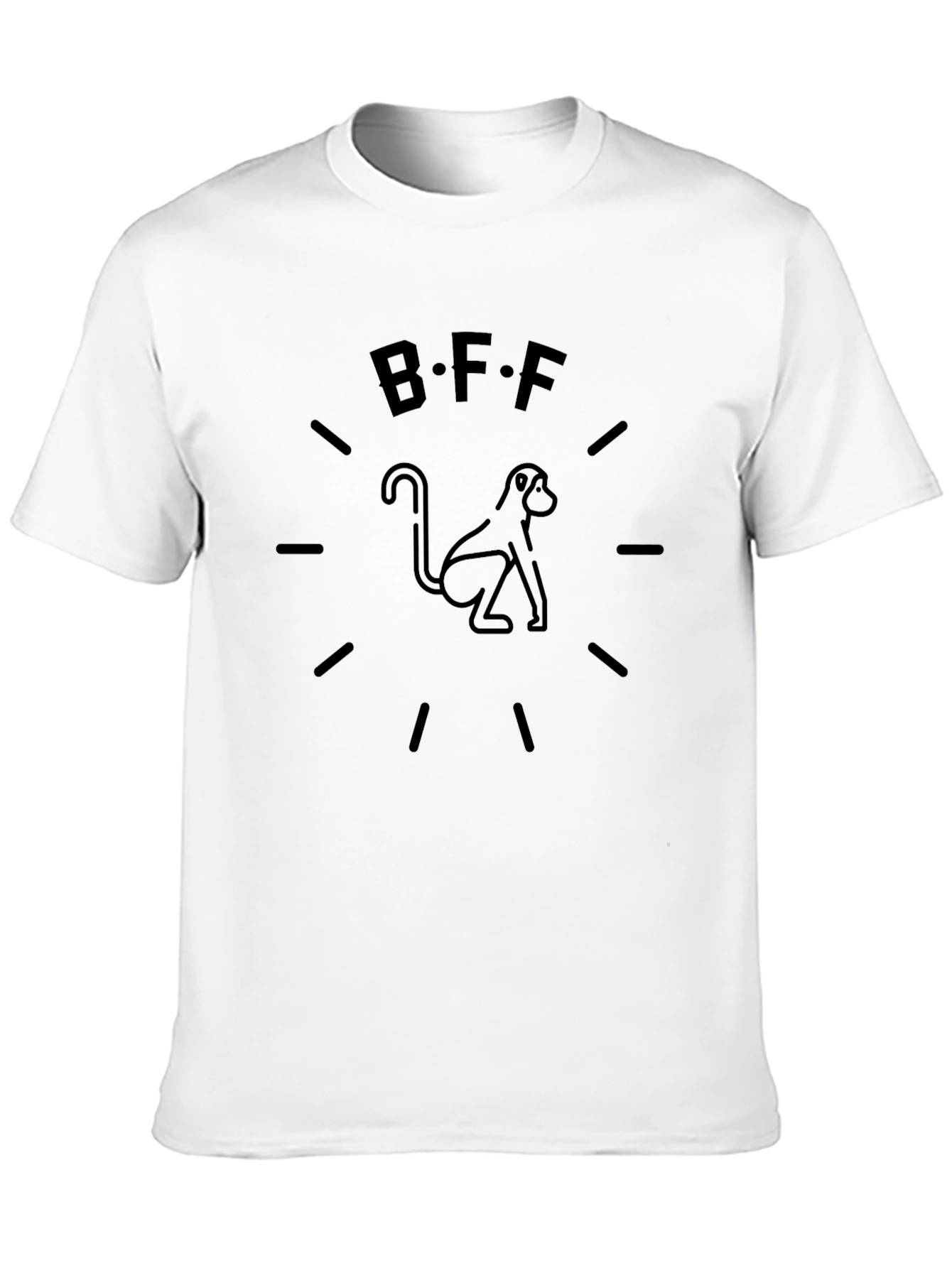 BFF Monkey Graphic Black T-Shirt
