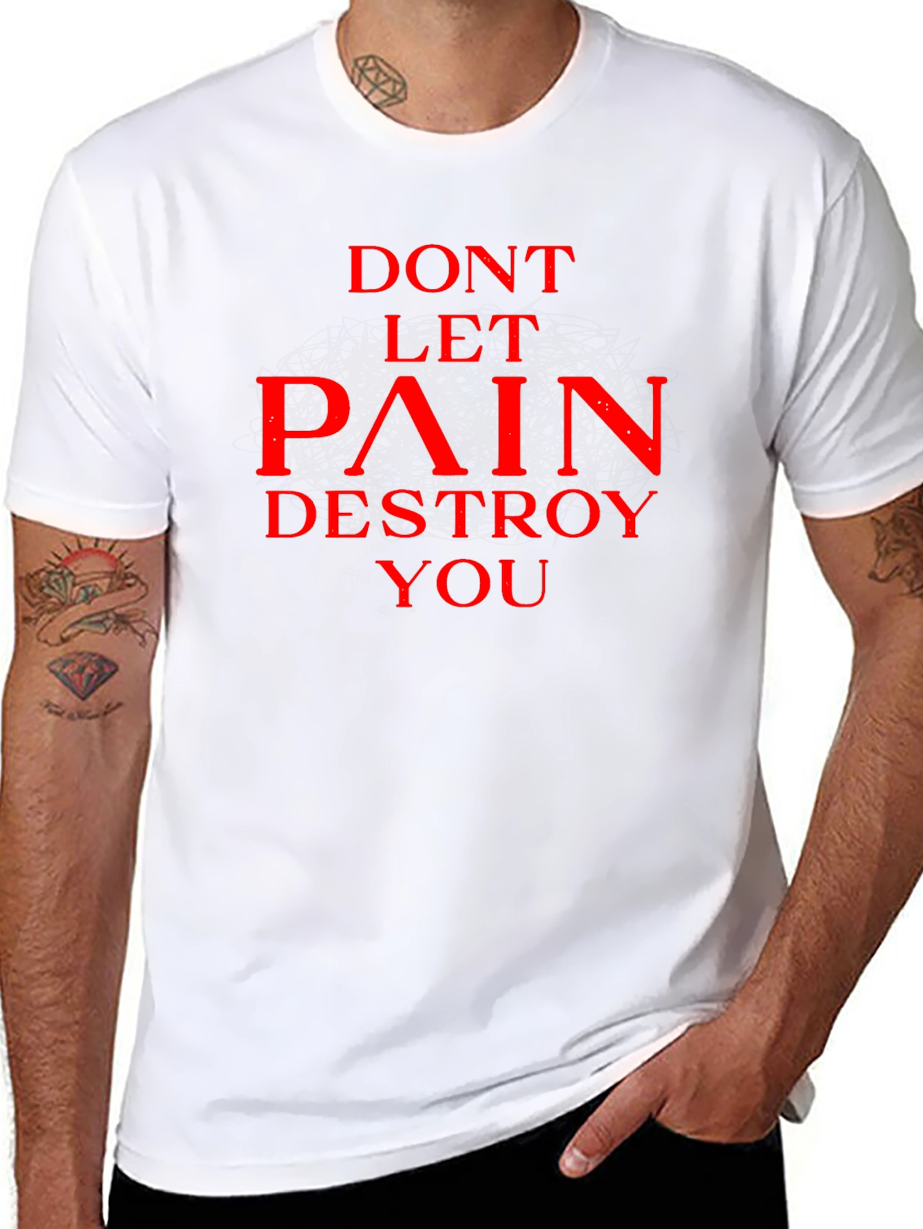Dont Let Pain Destroy You Black T-Shirt