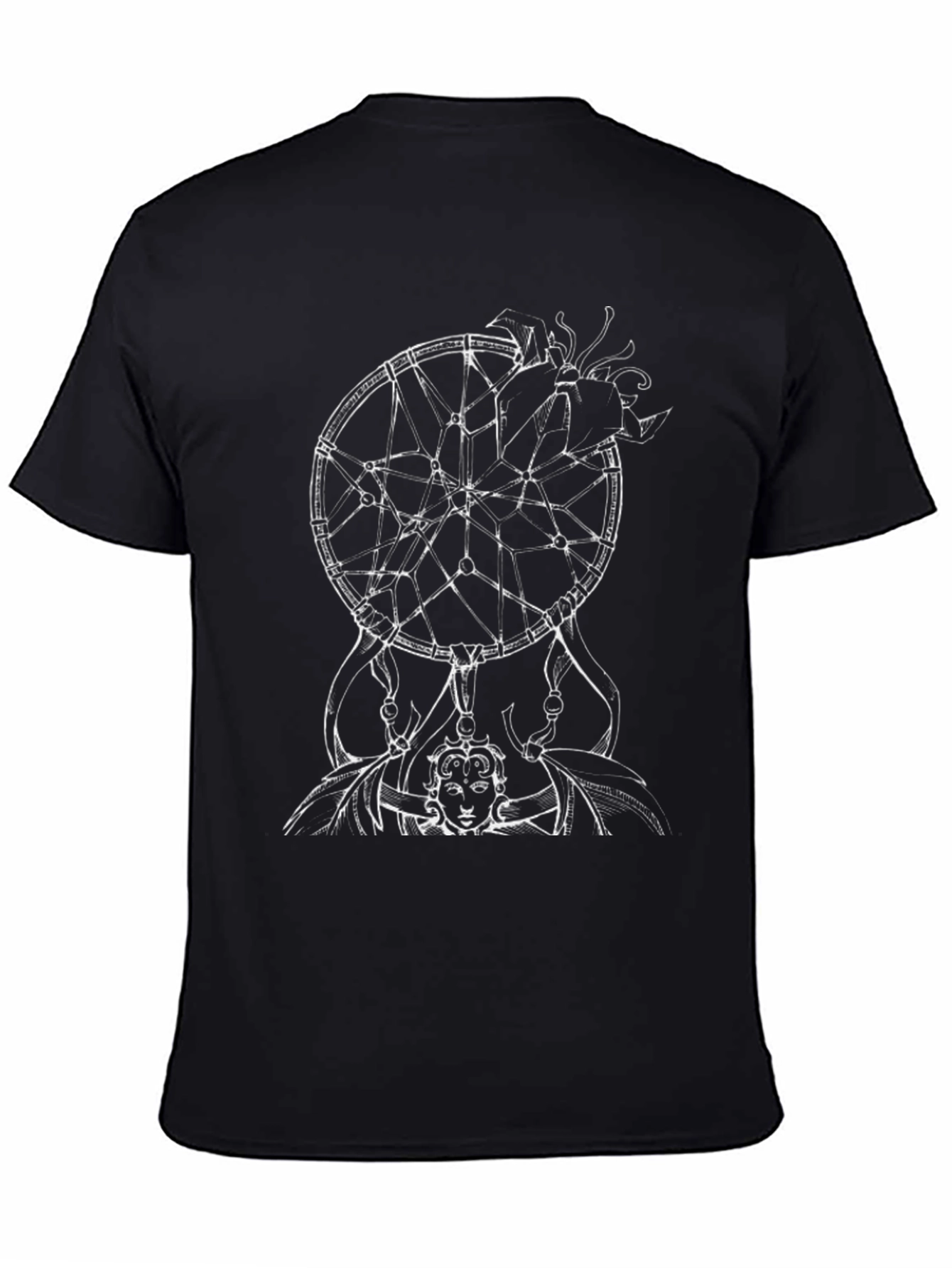 Dreamcatcher Graphic Tee - Soft Black Cotton Comfort